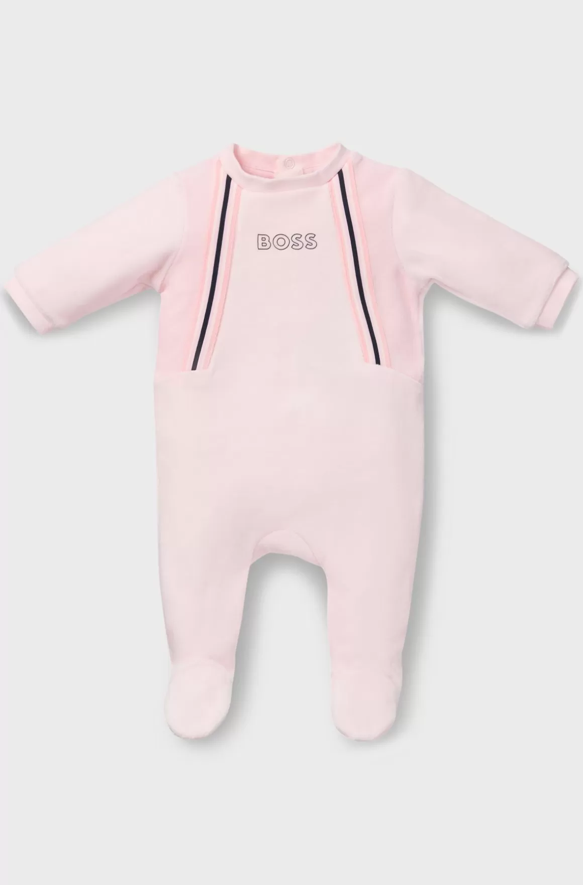 Børn HUGO BOSS Natdragt Til Babyer I Bomuldsblanding Med Logoprint