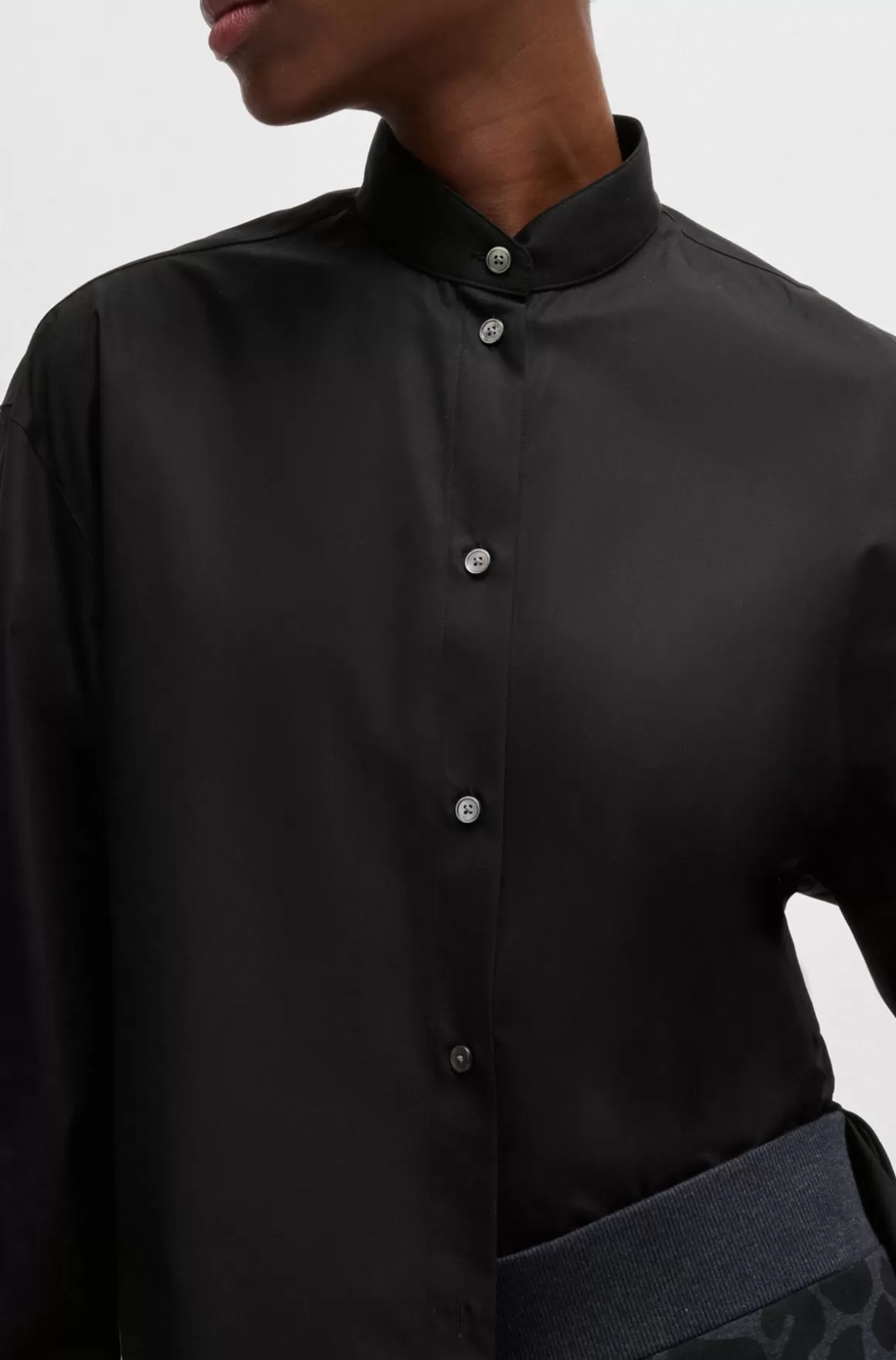 Dame HUGO BOSS Oversize Fit Naomi X BOSS-skjorte I Bomuld