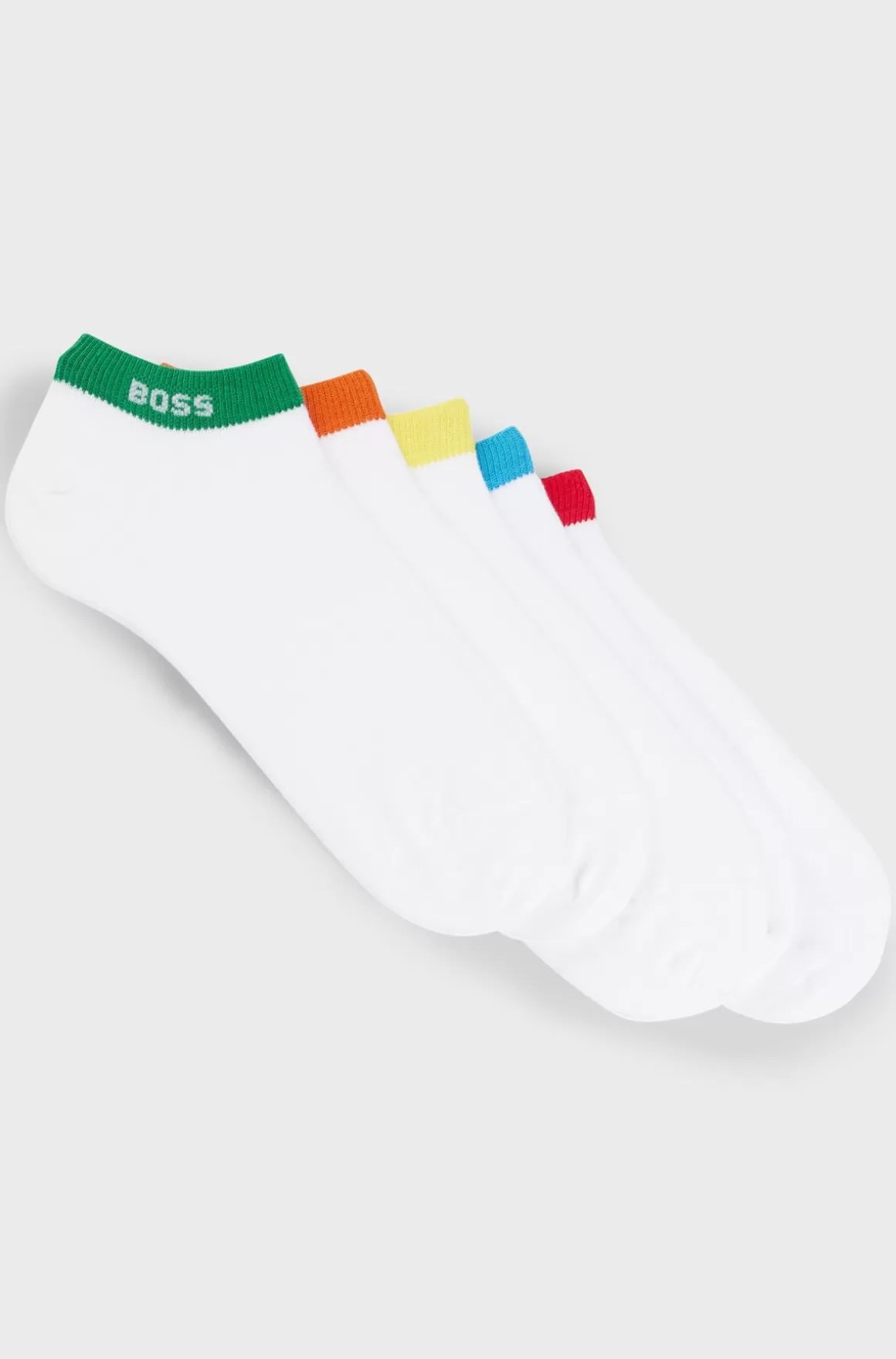 HUGO BOSS Pakke Med Fem Par Unisex-ankelstrømper Med Mærke På Manchetterne