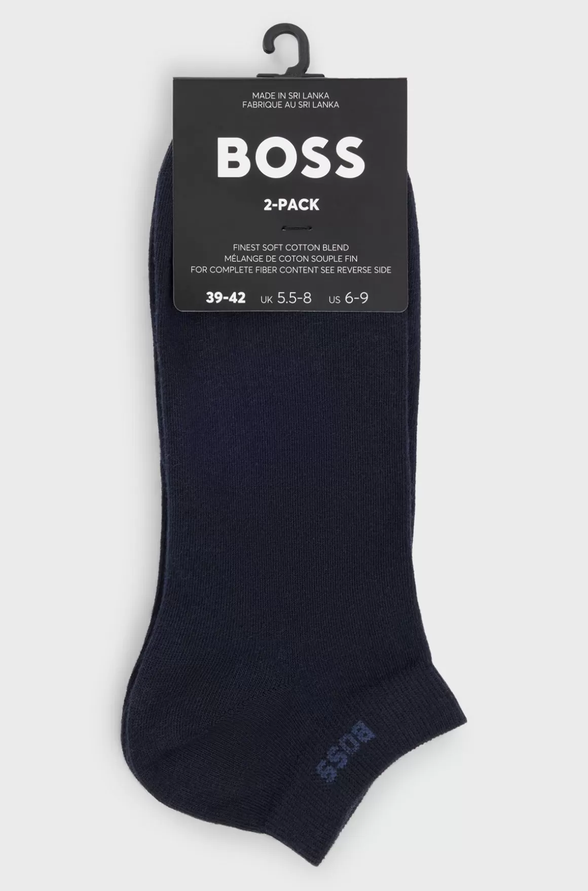 HUGO BOSS Pakke Med To Par Ankellange Strømper I Stof Med Stræk
