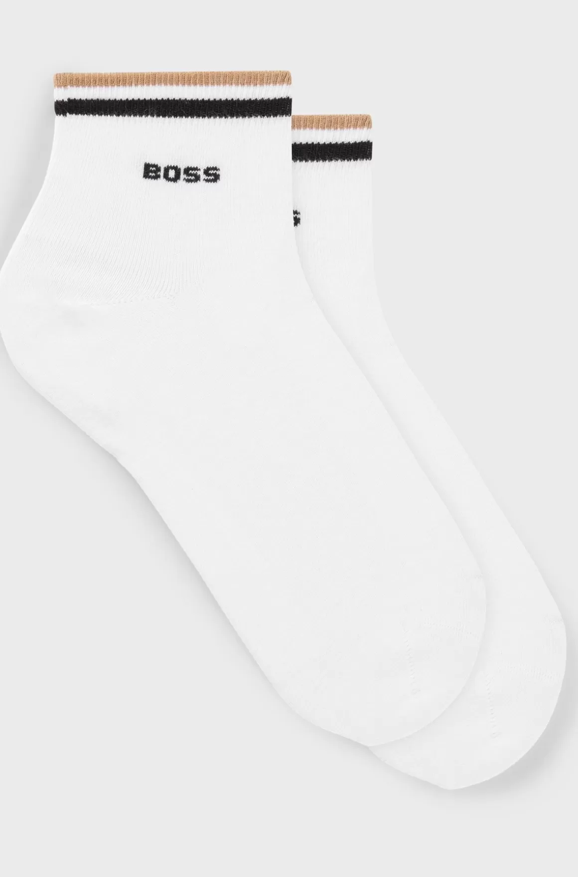 HUGO BOSS Pakke Med To Par Korte Sokker Med Signaturstribe
