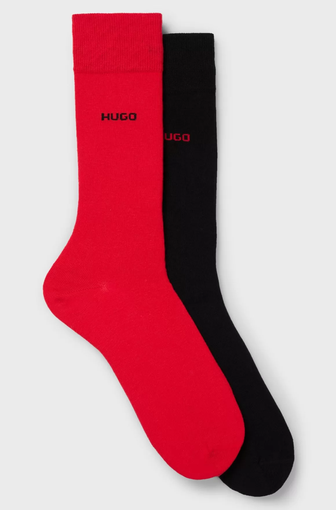 HUGO BOSS Pakke Med To Par Strømper I Stof Med Stræk I Almindelig Længde