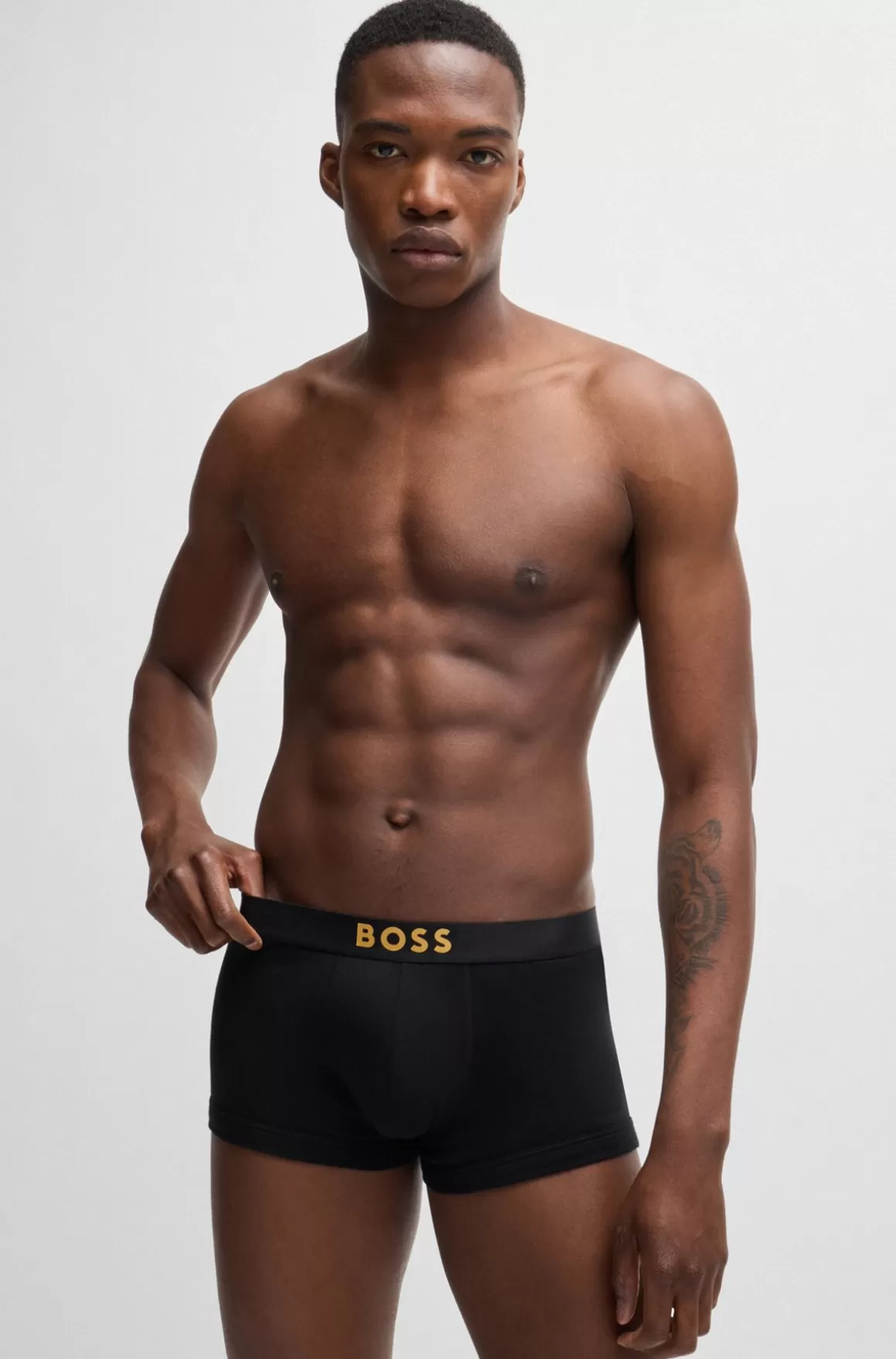 HUGO BOSS Pakke Med To Par Underbukser I Bomuld Med Metalliske Logoer