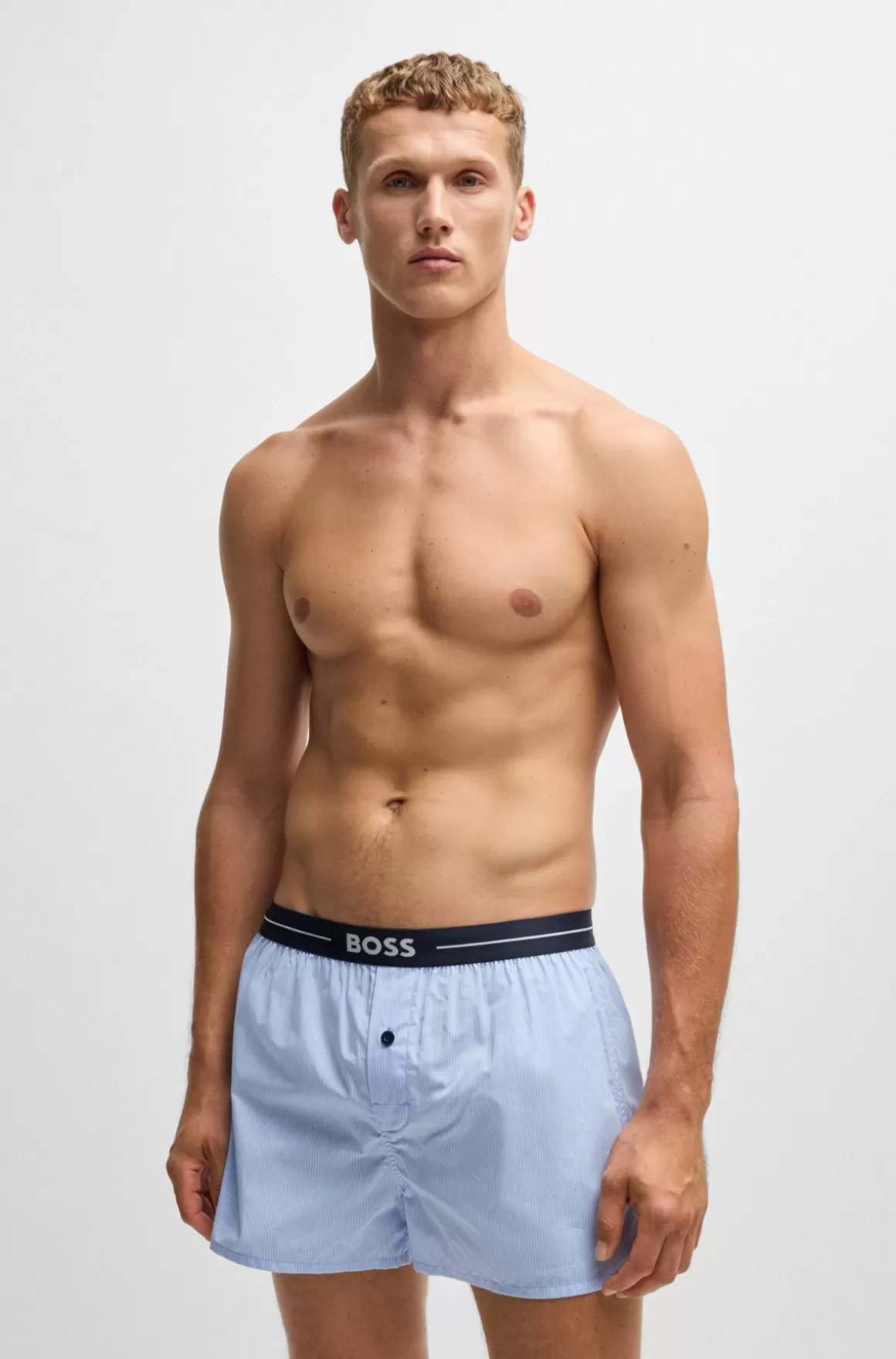 HUGO BOSS Pakke Med To Pyjamasshorts I Bomuld Med Logo-linning