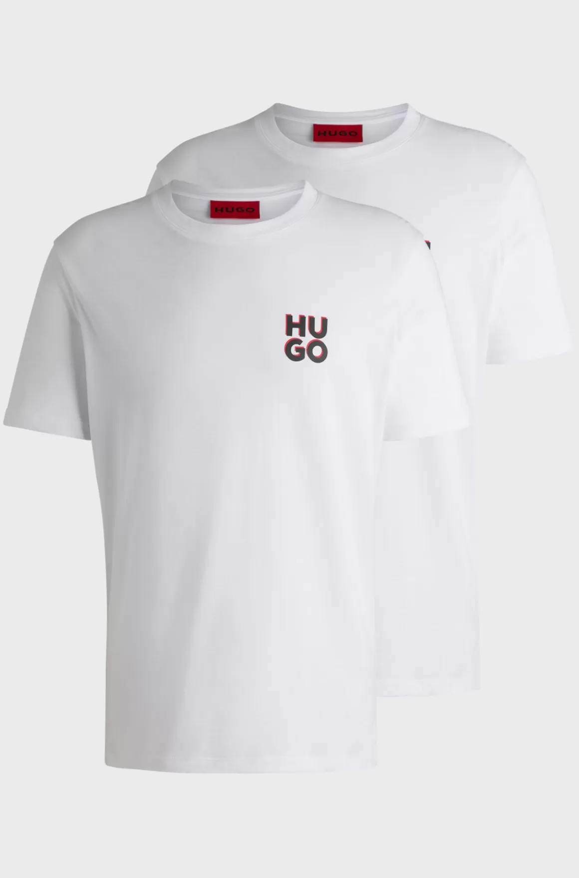 HUGO BOSS Pakke Med To T-shirts I Bomuld Med Stablede Logoer
