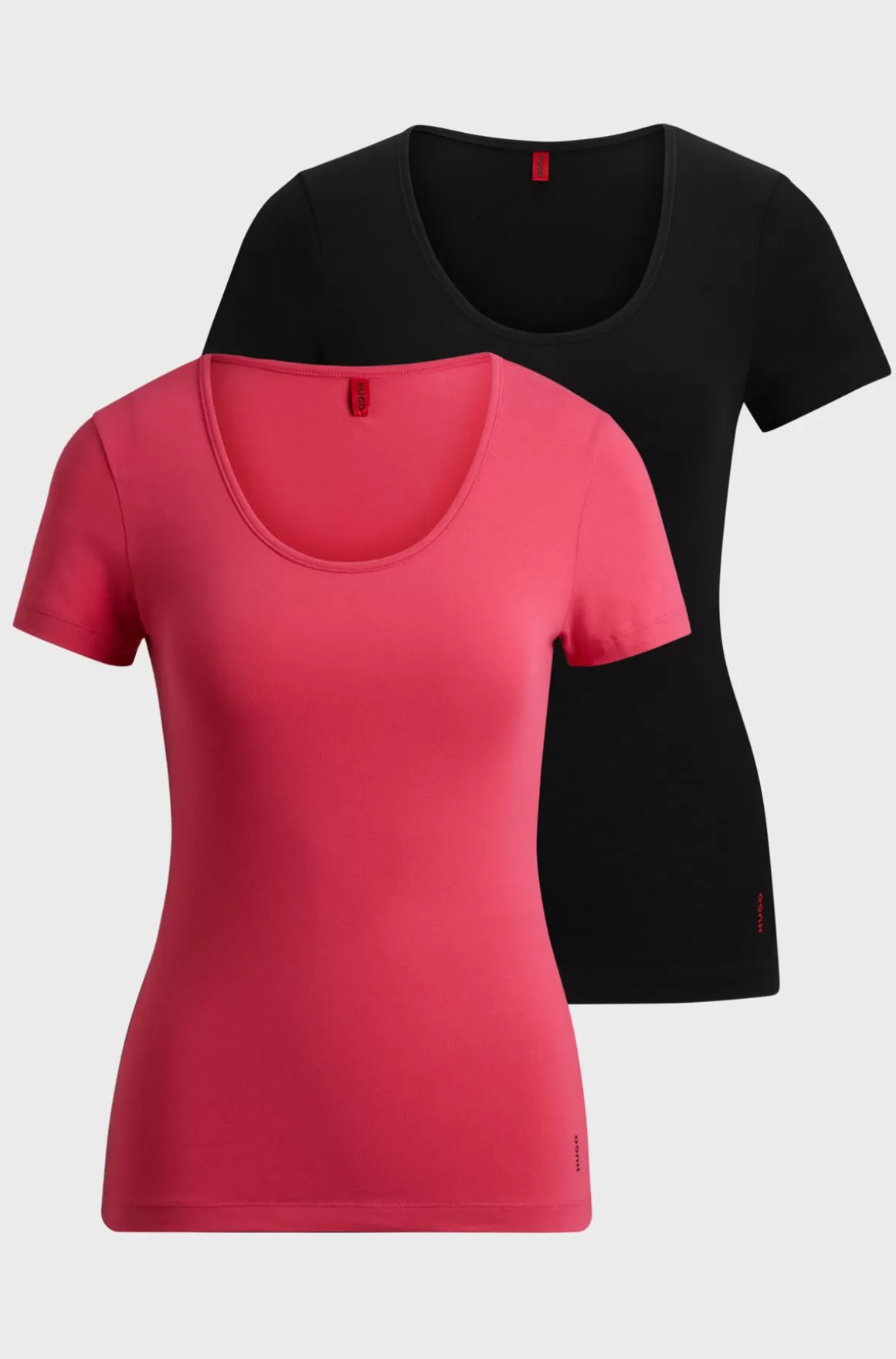 HUGO BOSS Pakke Med To T-shirts I Bomuld Med Stræk Og Logo