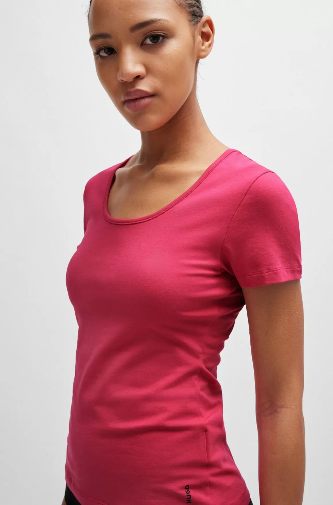 HUGO BOSS Pakke Med To T-shirts I Bomuld Med Stræk Og Logo