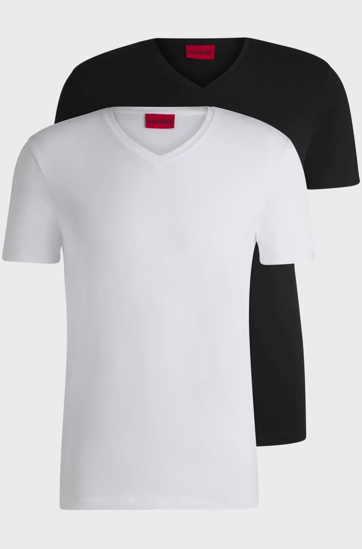 HUGO BOSS Pakke Med To T-shirts Med V-hals I Bomuld Med Stræk