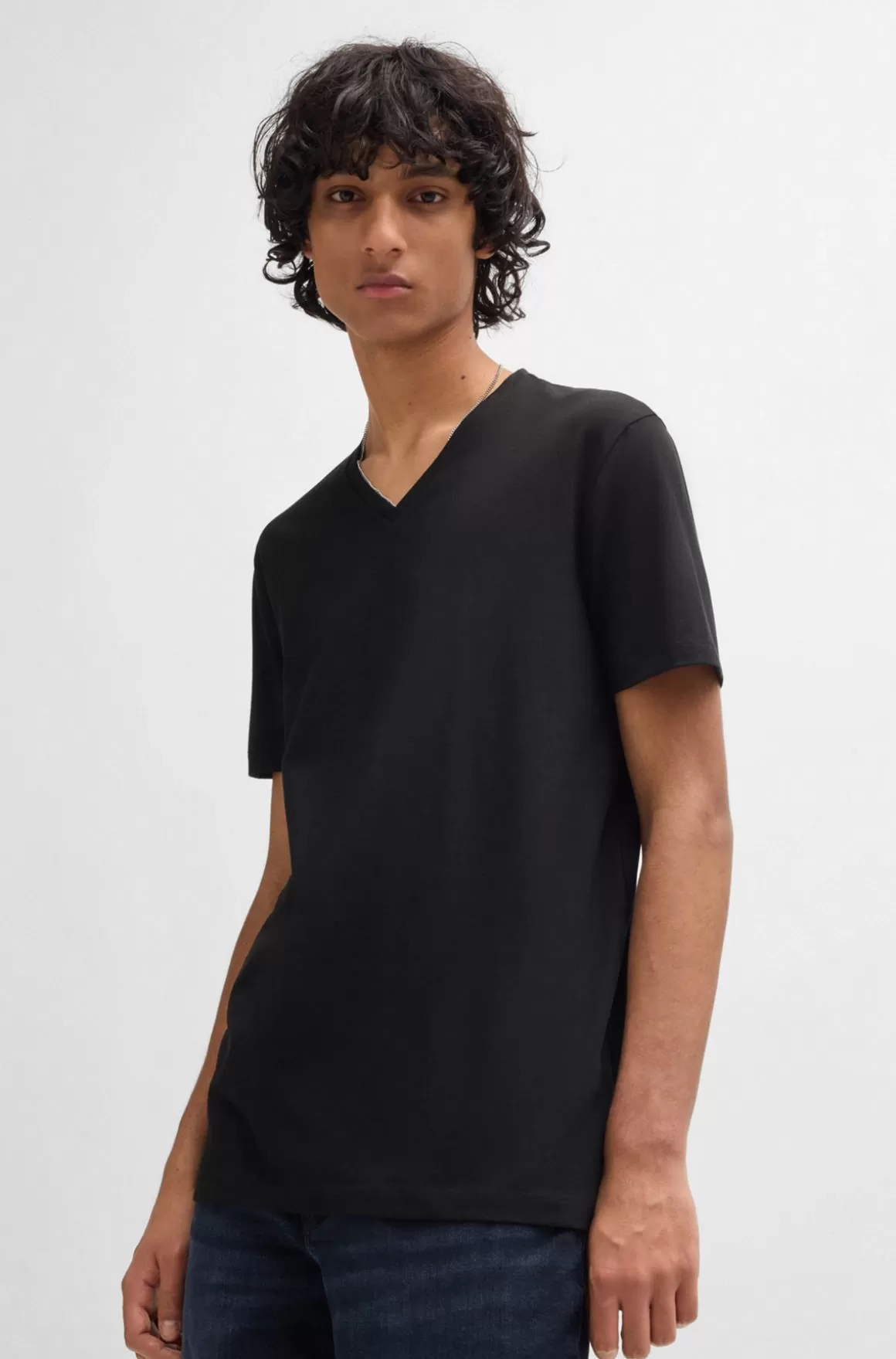 HUGO BOSS Pakke Med To T-shirts Med V-hals I Bomuld Med Stræk