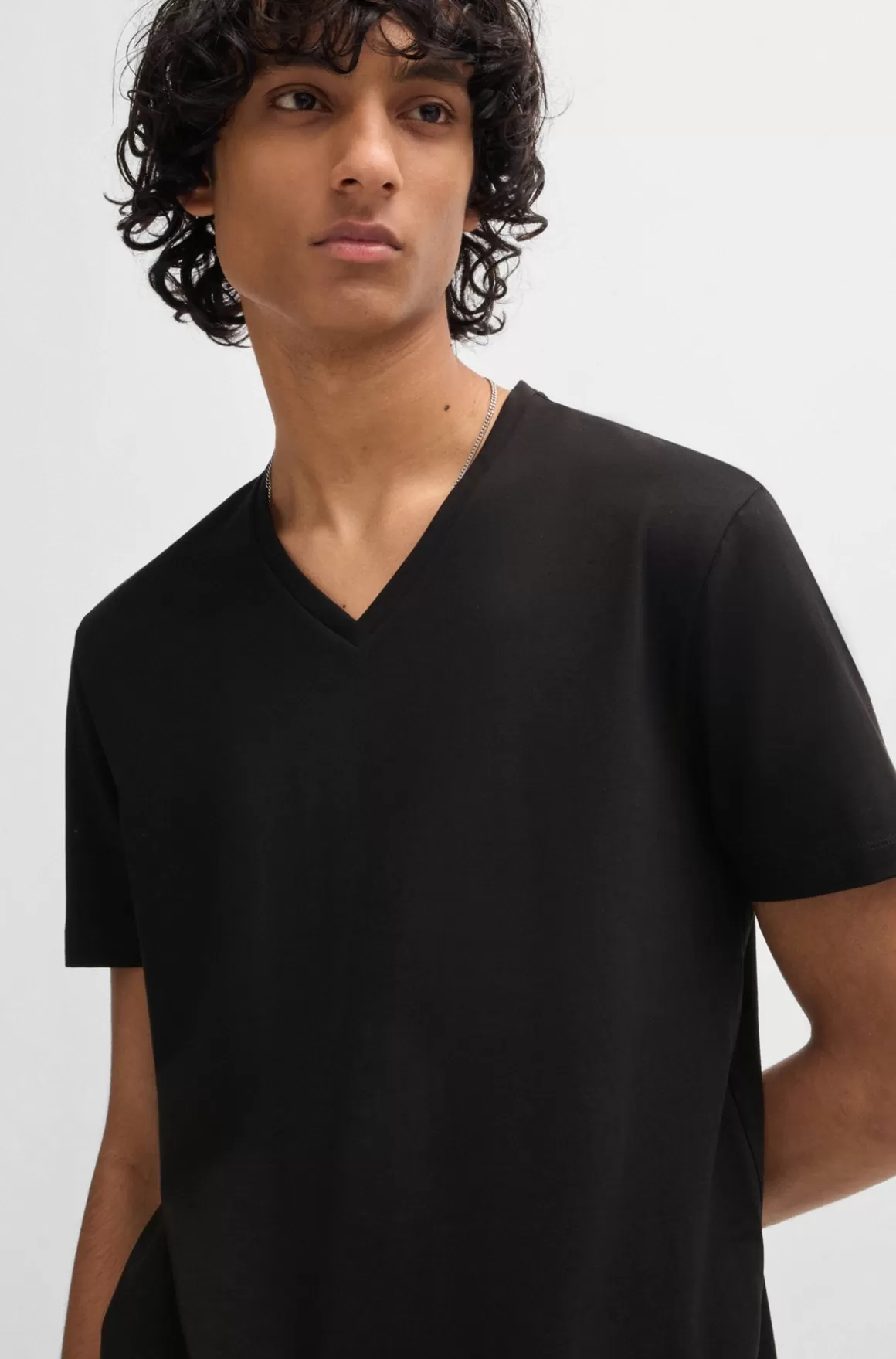 HUGO BOSS Pakke Med To T-shirts Med V-hals I Bomuld Med Stræk