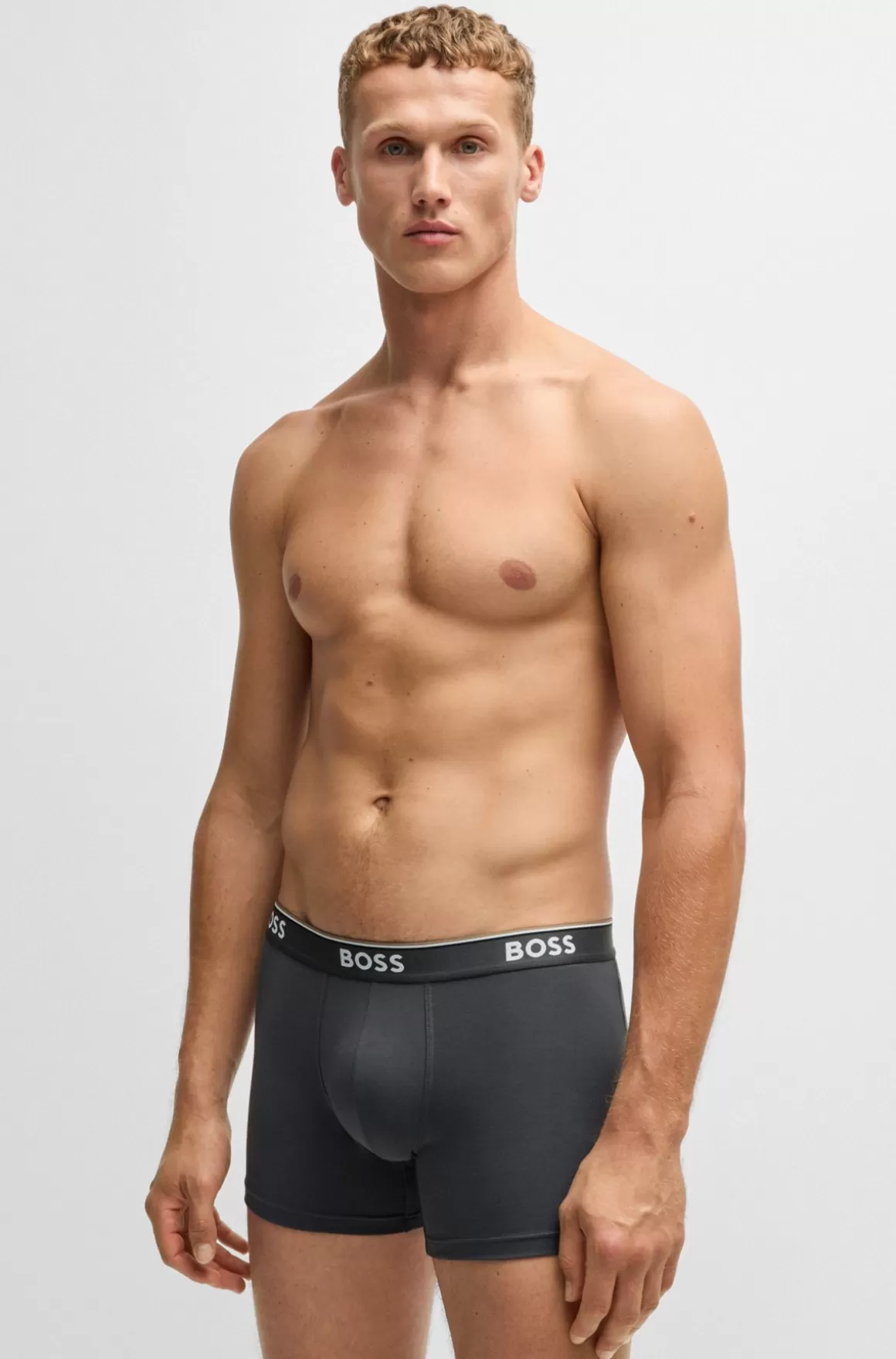 HUGO BOSS Pakke Med Tre Boxer-underbukser I Bomuld Med Stræk Med Logoer