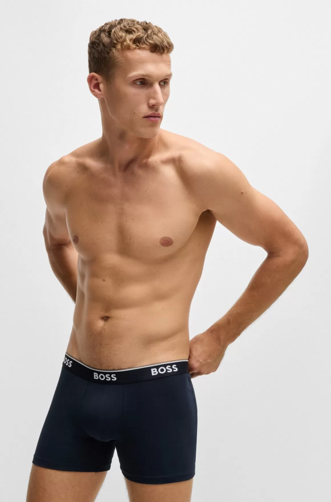HUGO BOSS Pakke Med Tre Boxer-underbukser I Bomuld Med Stræk Med Logoer