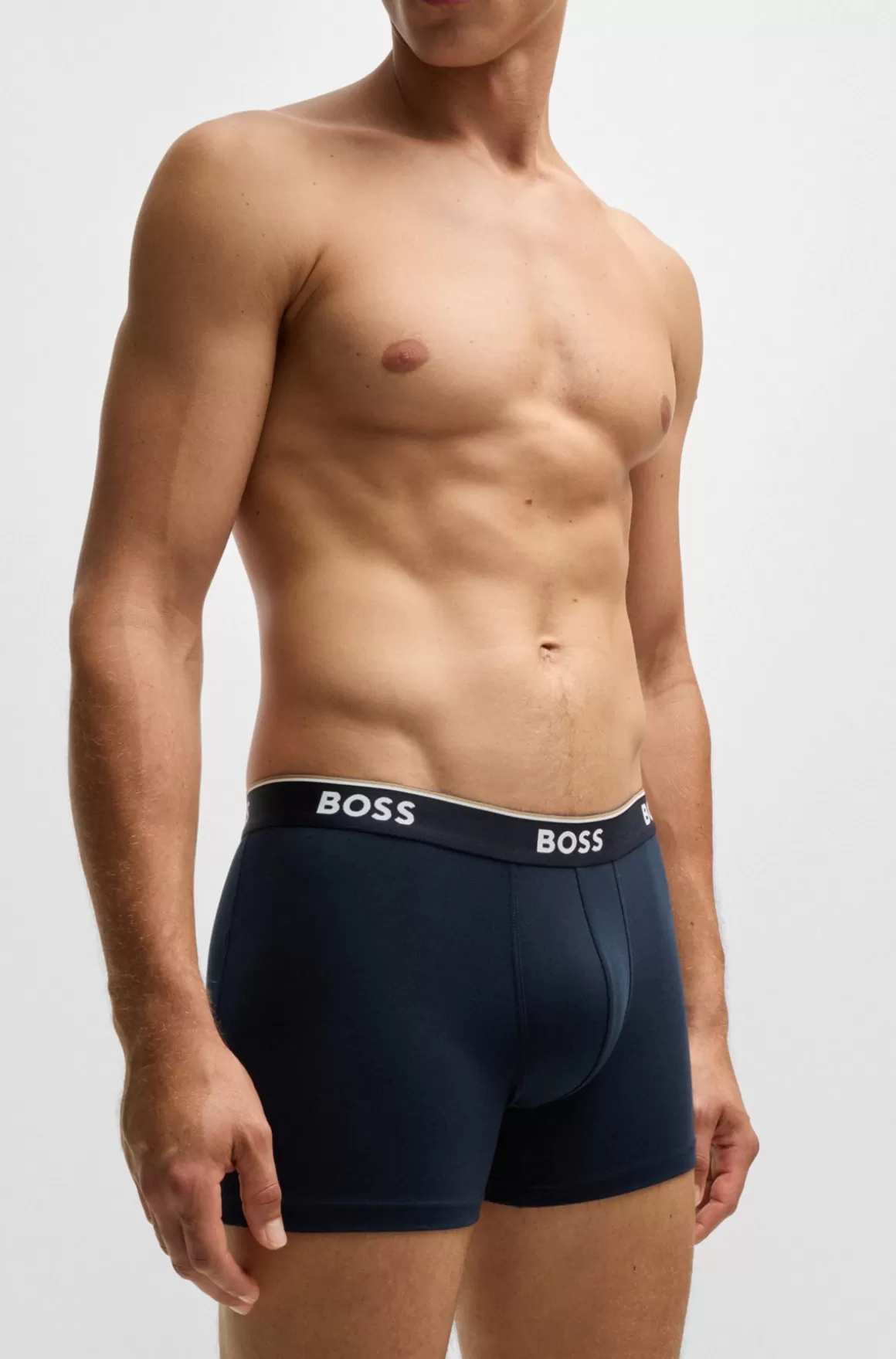 HUGO BOSS Pakke Med Tre Boxer-underbukser I Bomuld Med Stræk Med Logoer