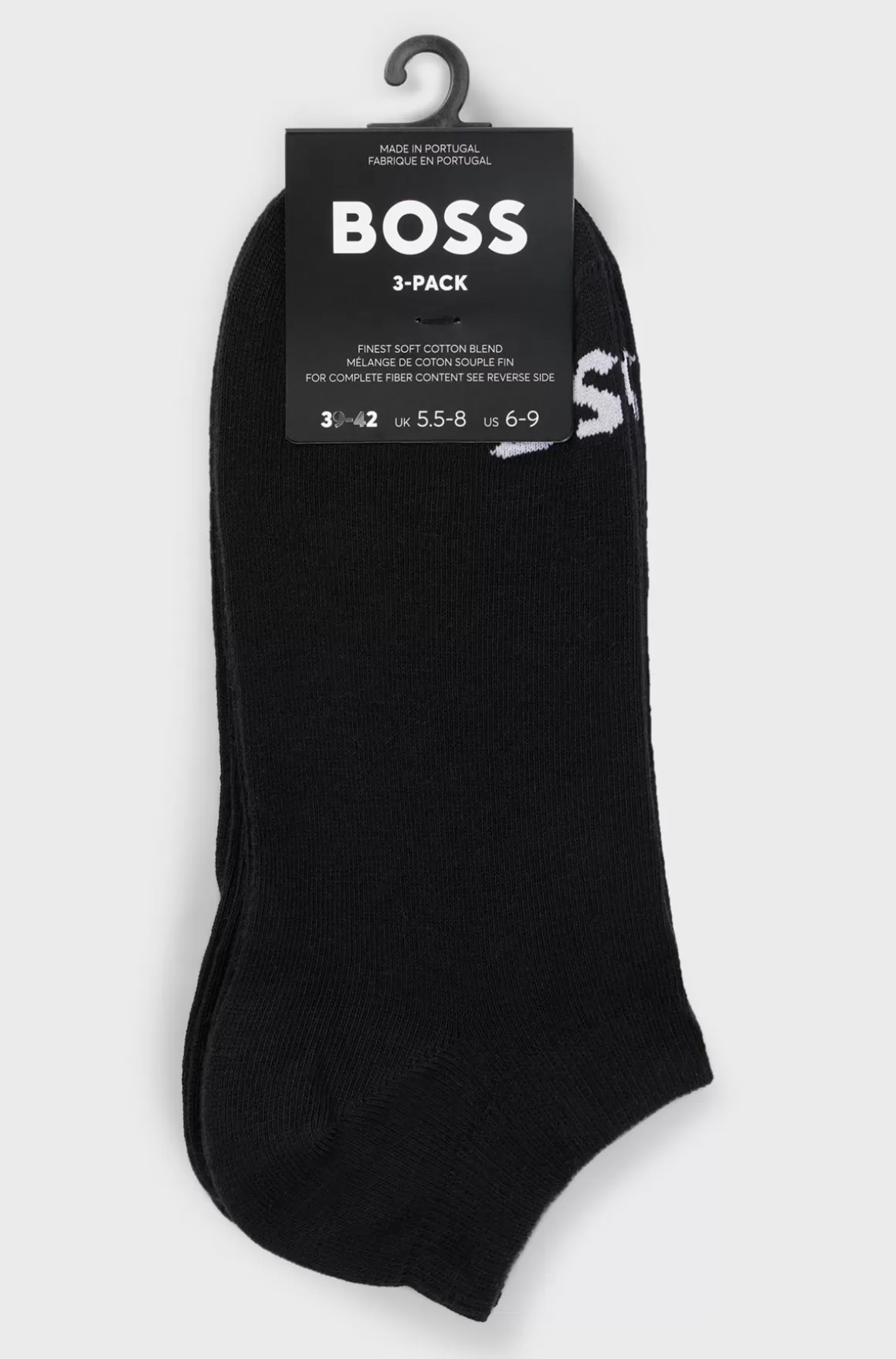 HUGO BOSS Pakke Med Tre Par Ankelsokker I Ankellængde Med Logoer I Kontrastfarve