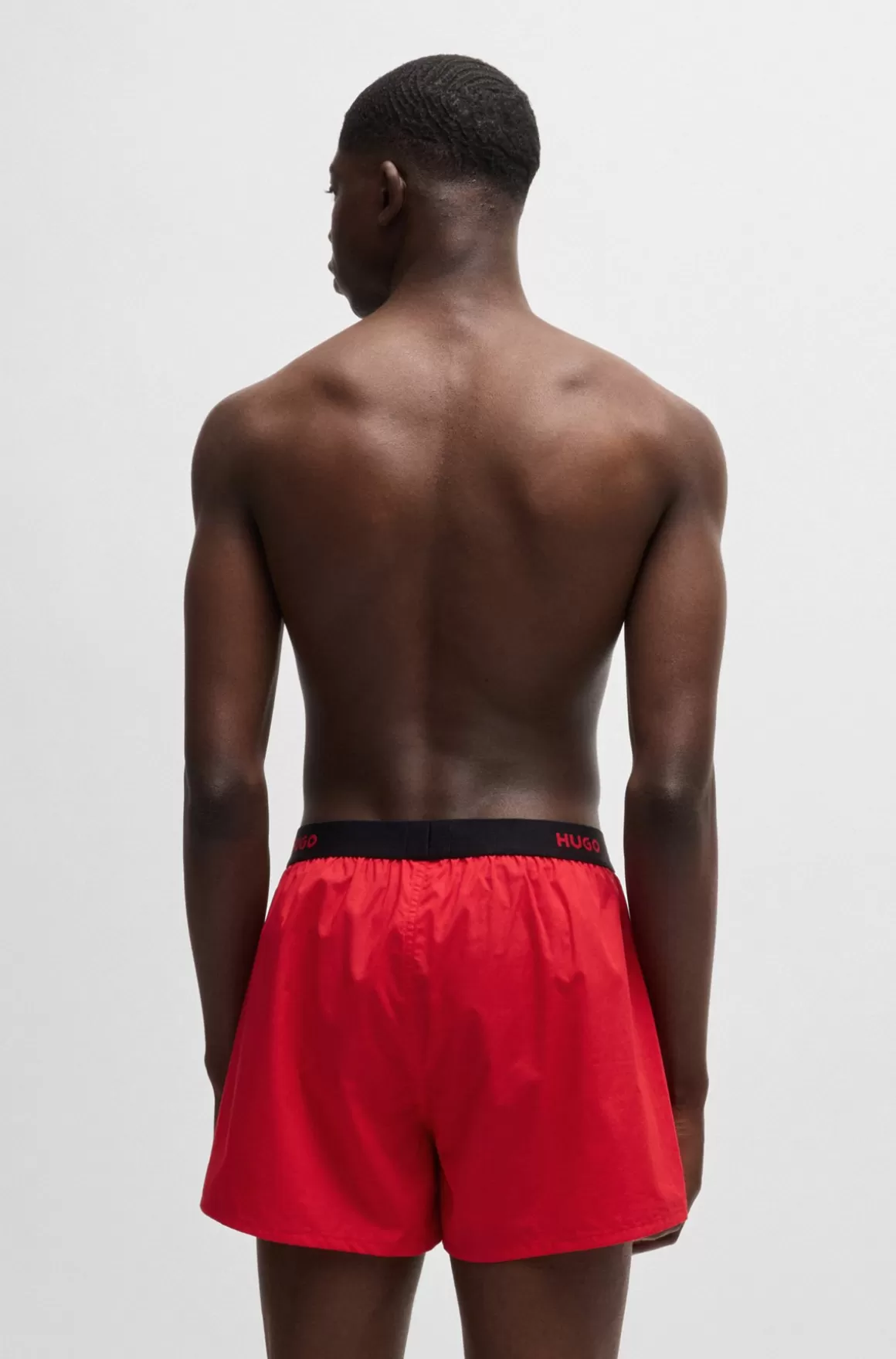 HUGO BOSS Pakke Med Tre Par Boxershorts I Bomuld Med Logolinning