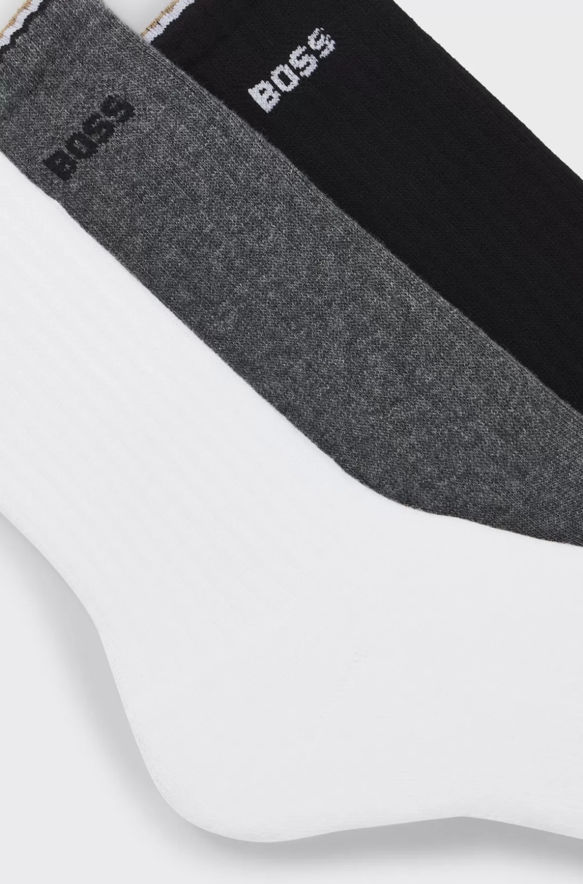 HUGO BOSS Pakke Med Tre Par Korte Sokker I Bomuldsblanding Med Logoer