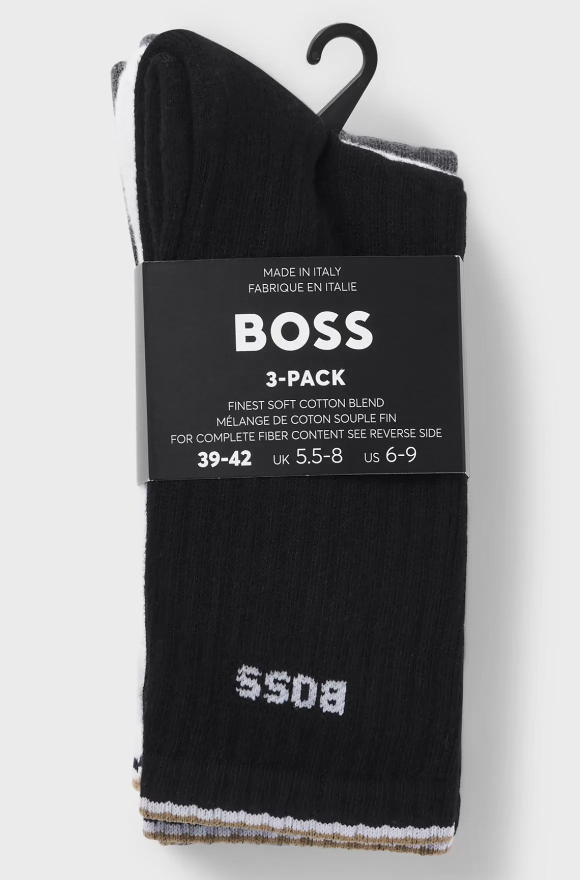HUGO BOSS Pakke Med Tre Par Korte Sokker I Bomuldsblanding Med Logoer