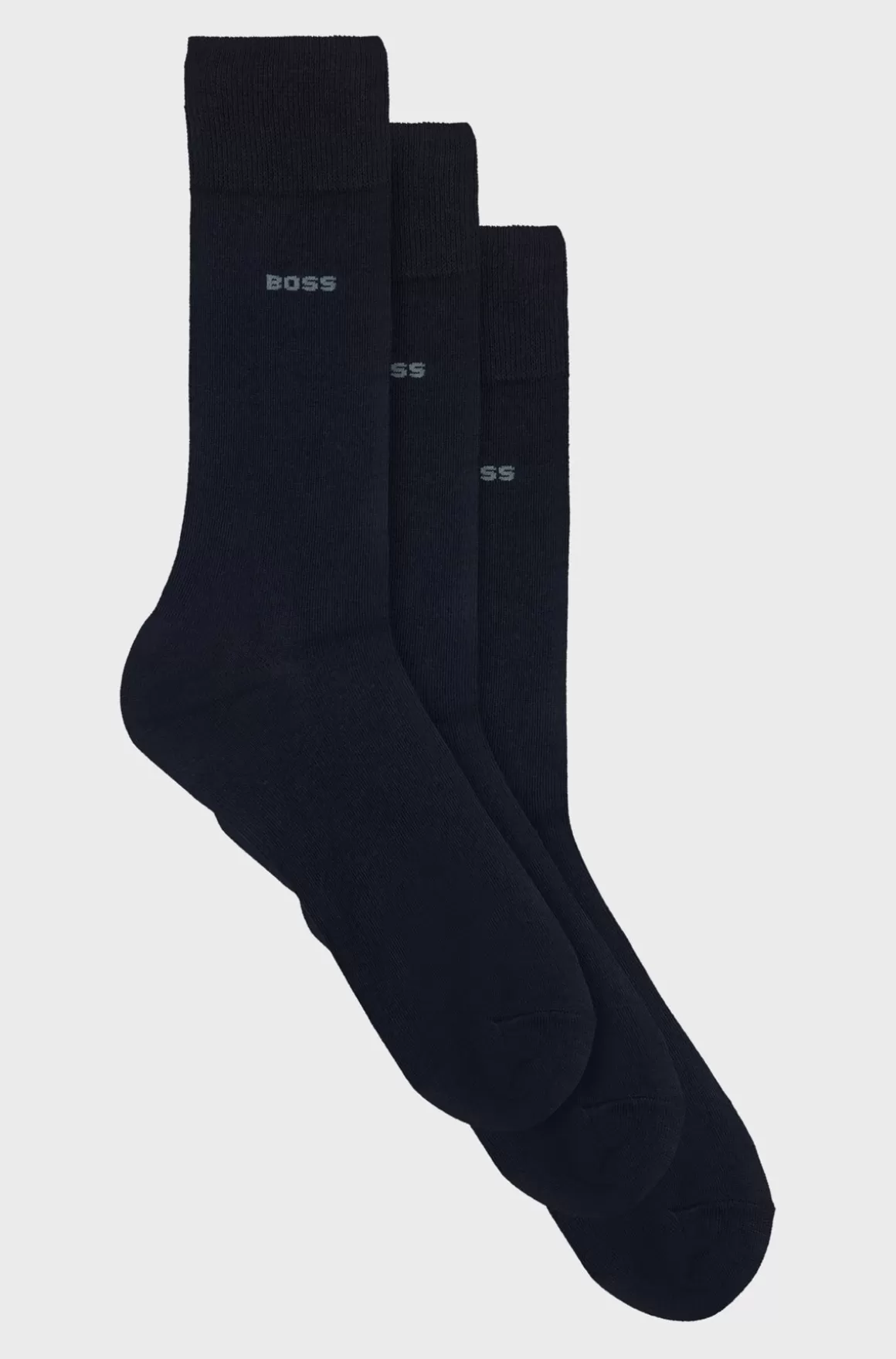 HUGO BOSS Pakke Med Tre Par Strømper I Stof Med Stræk I Almindelig Længde