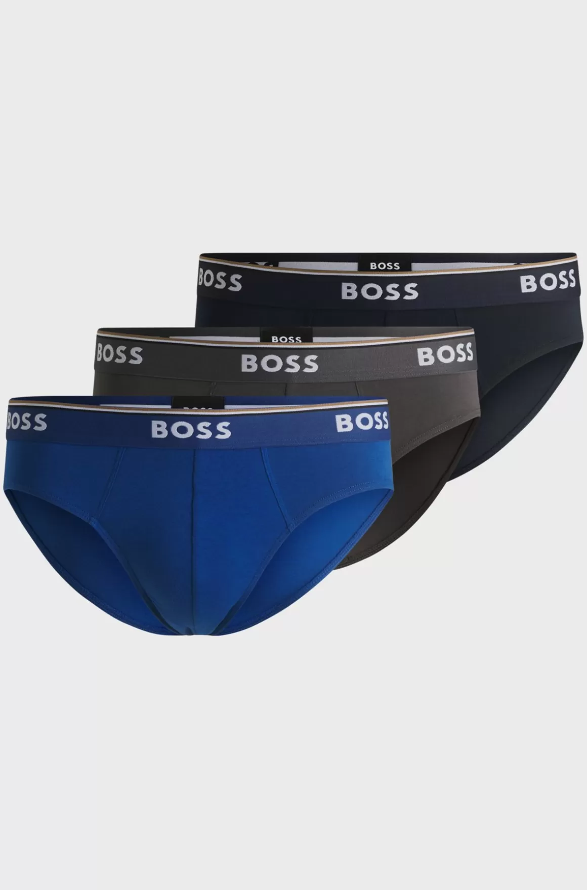 HUGO BOSS Pakke Med Tre Par Underbukser I Bomuld Med Stræk Med Logo-linning