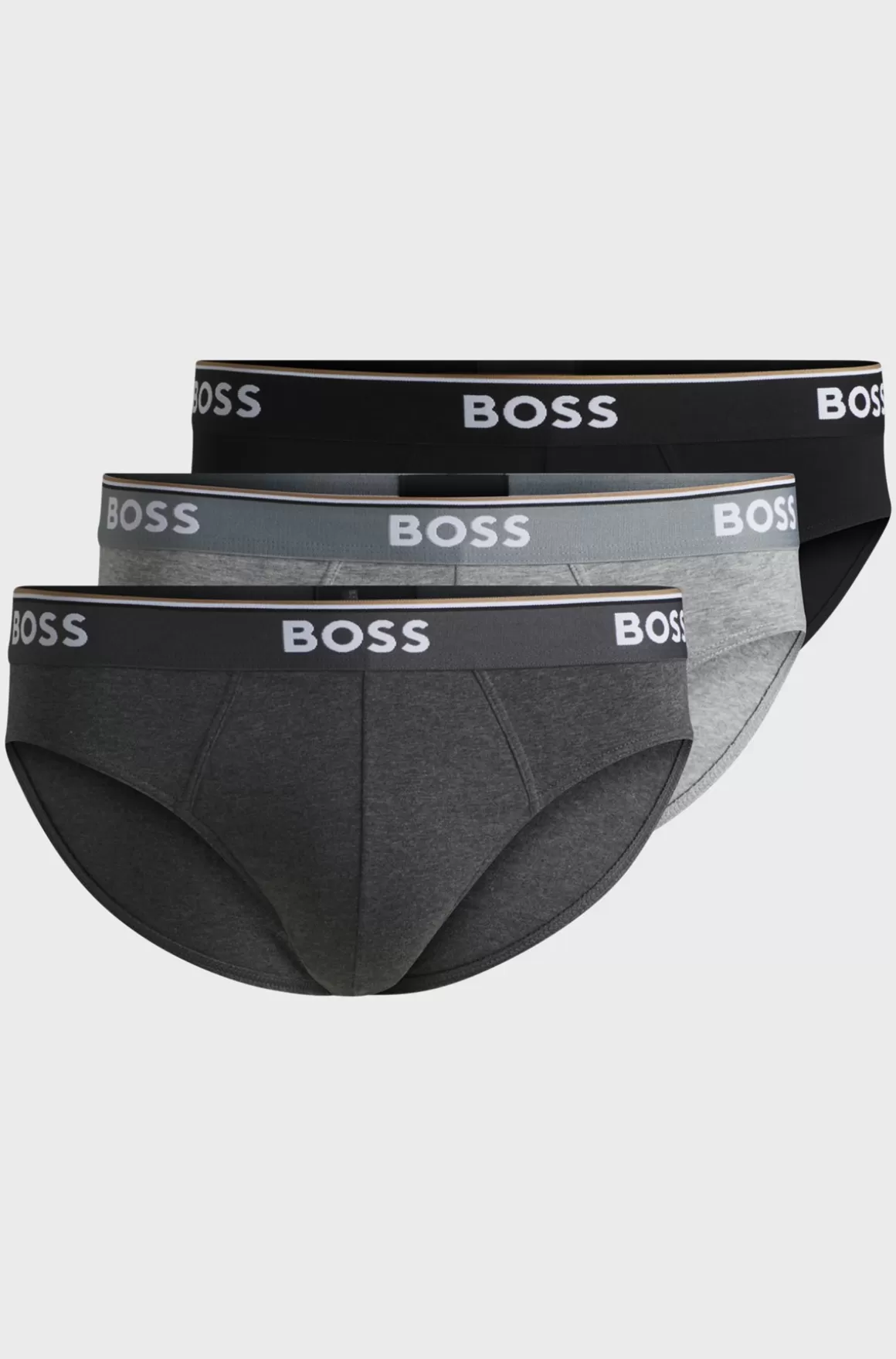 HUGO BOSS Pakke Med Tre Par Underbukser I Bomuld Med Stræk Med Logo-linning