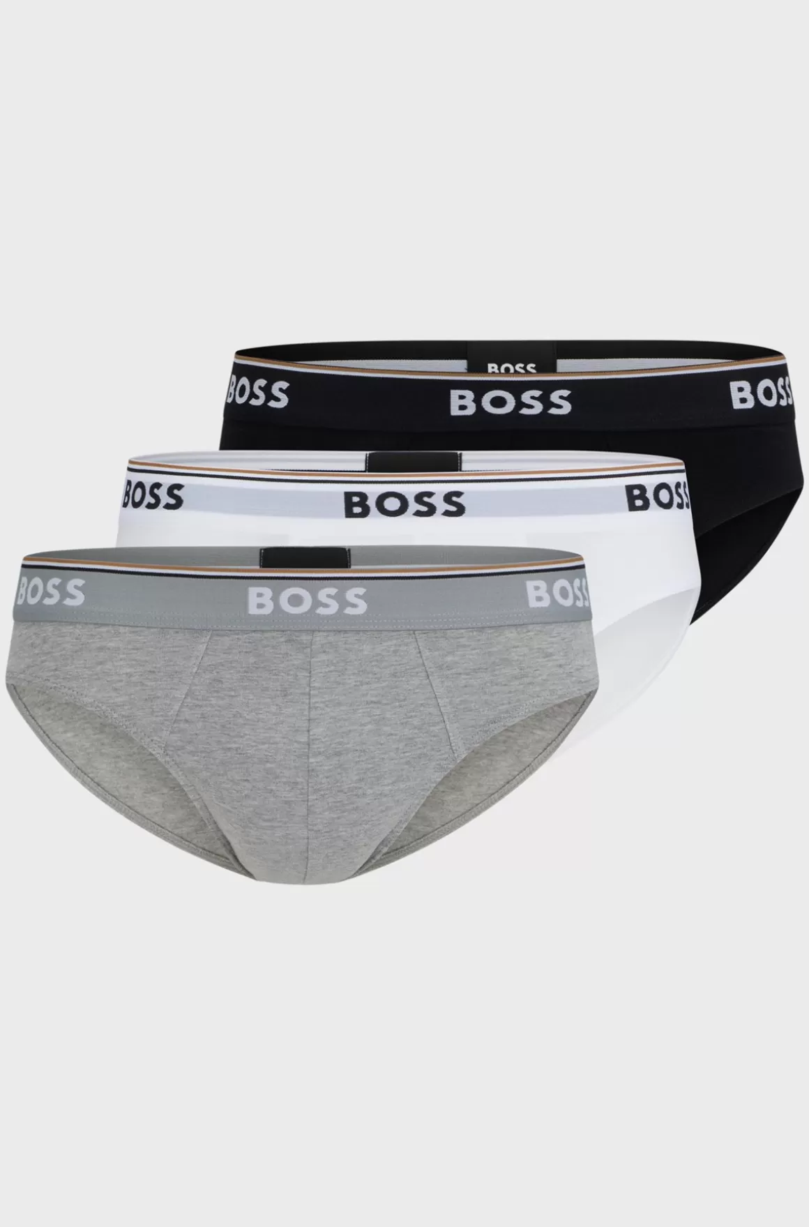 HUGO BOSS Pakke Med Tre Par Underbukser I Bomuld Med Stræk Med Logo-linning