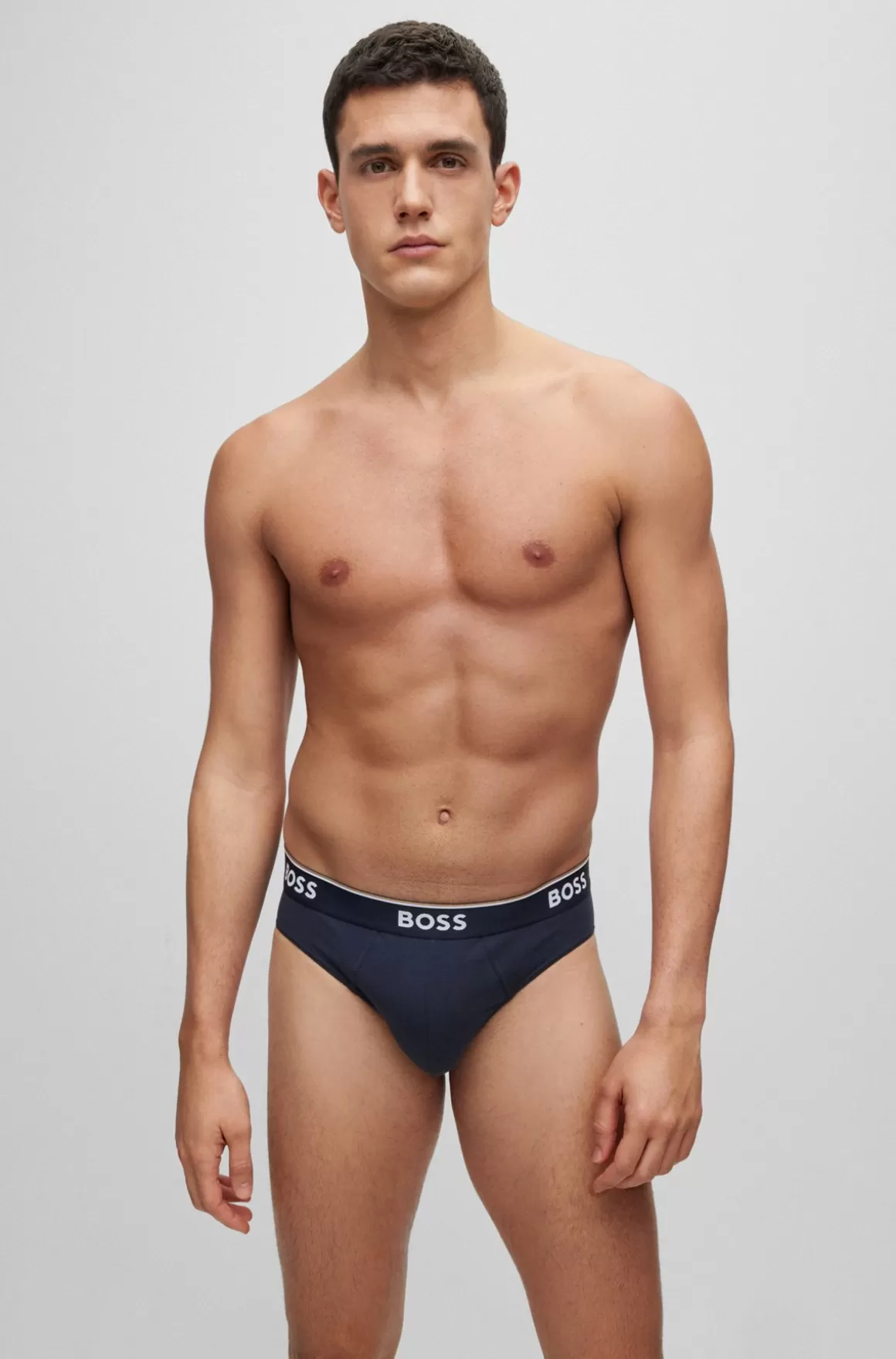 HUGO BOSS Pakke Med Tre Par Underbukser I Bomuld Med Stræk Med Logo-linning