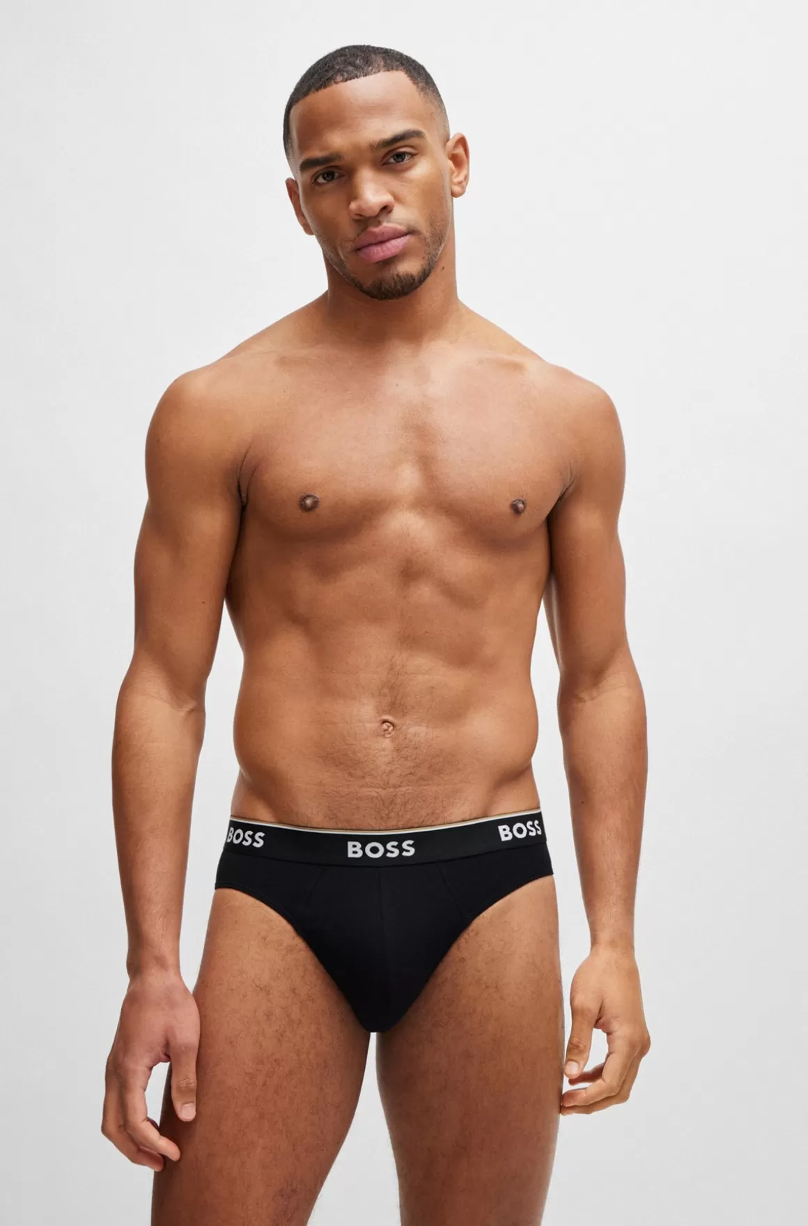 HUGO BOSS Pakke Med Tre Par Underbukser I Bomuld Med Stræk Med Logo-linning