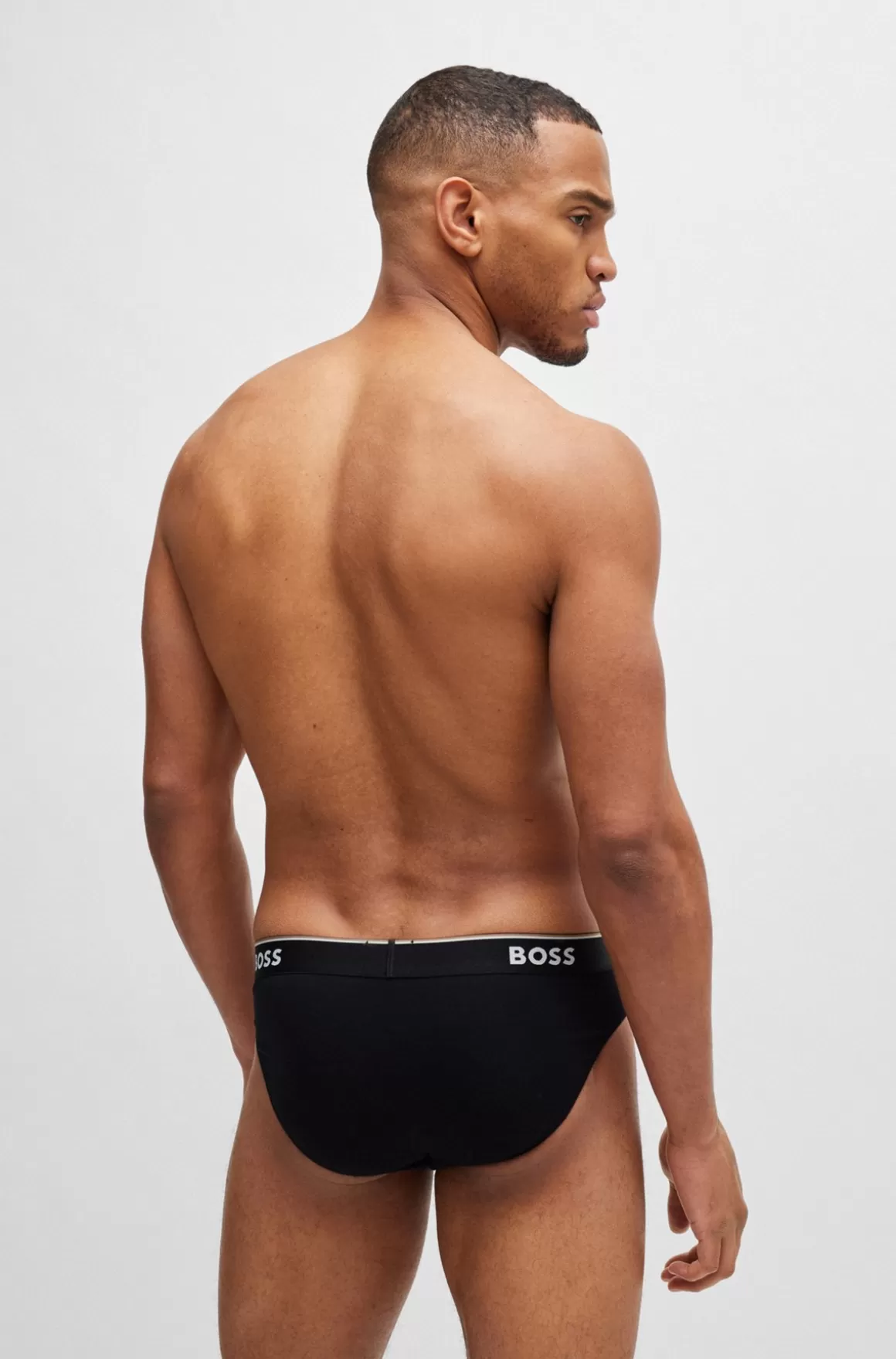 HUGO BOSS Pakke Med Tre Par Underbukser I Bomuld Med Stræk Med Logo-linning