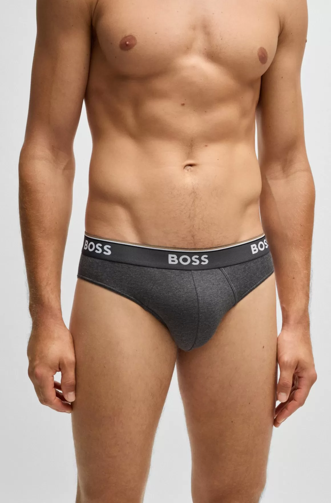HUGO BOSS Pakke Med Tre Par Underbukser I Bomuld Med Stræk Med Logo-linning