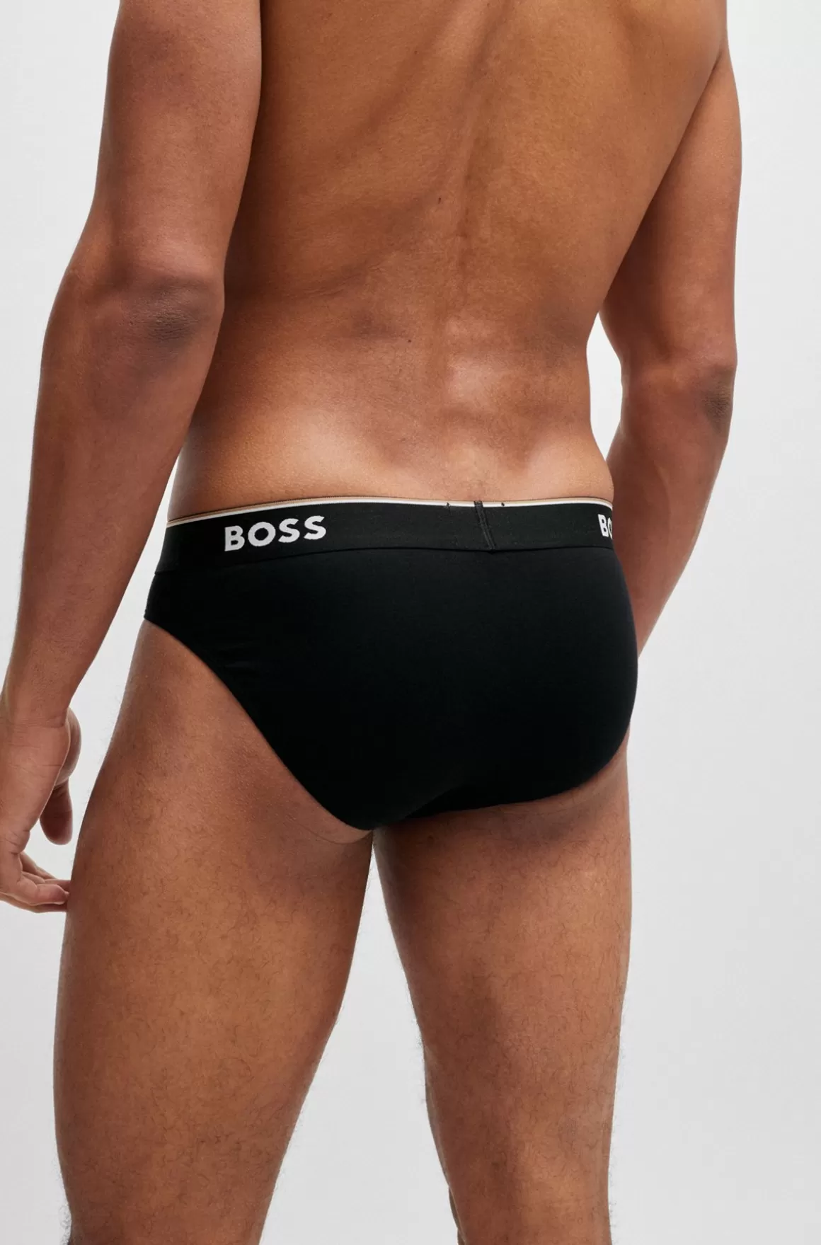HUGO BOSS Pakke Med Tre Par Underbukser I Bomuld Med Stræk Med Logo-linning