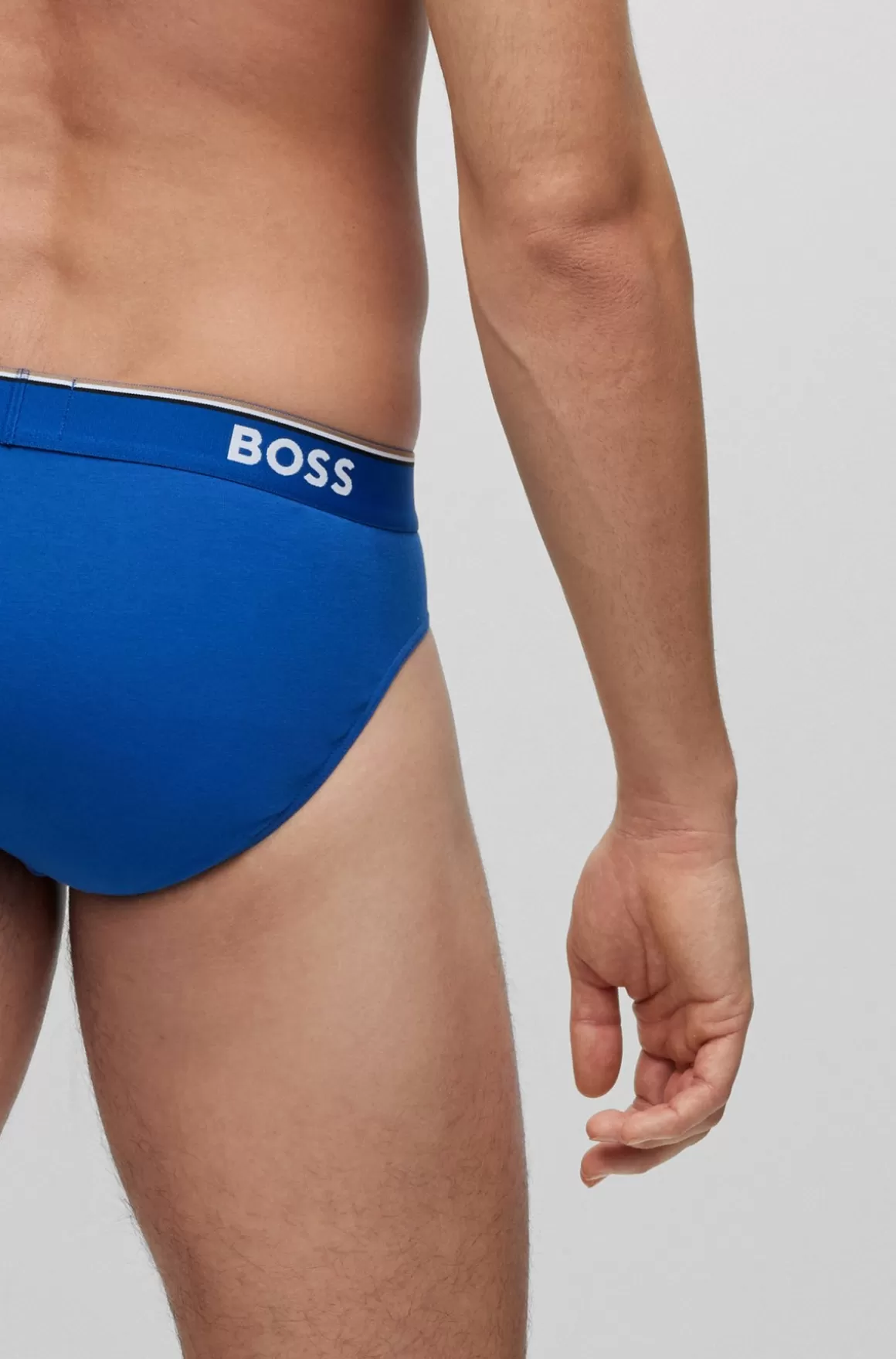 HUGO BOSS Pakke Med Tre Par Underbukser I Bomuld Med Stræk Med Logo-linning