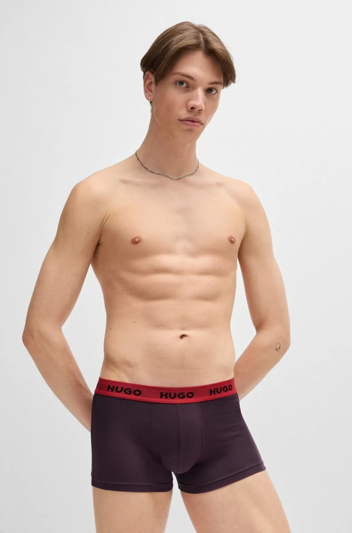 HUGO BOSS Pakke Med Tre Par Underbukser I Bomuld Med Stræk Og Linning Med Logo