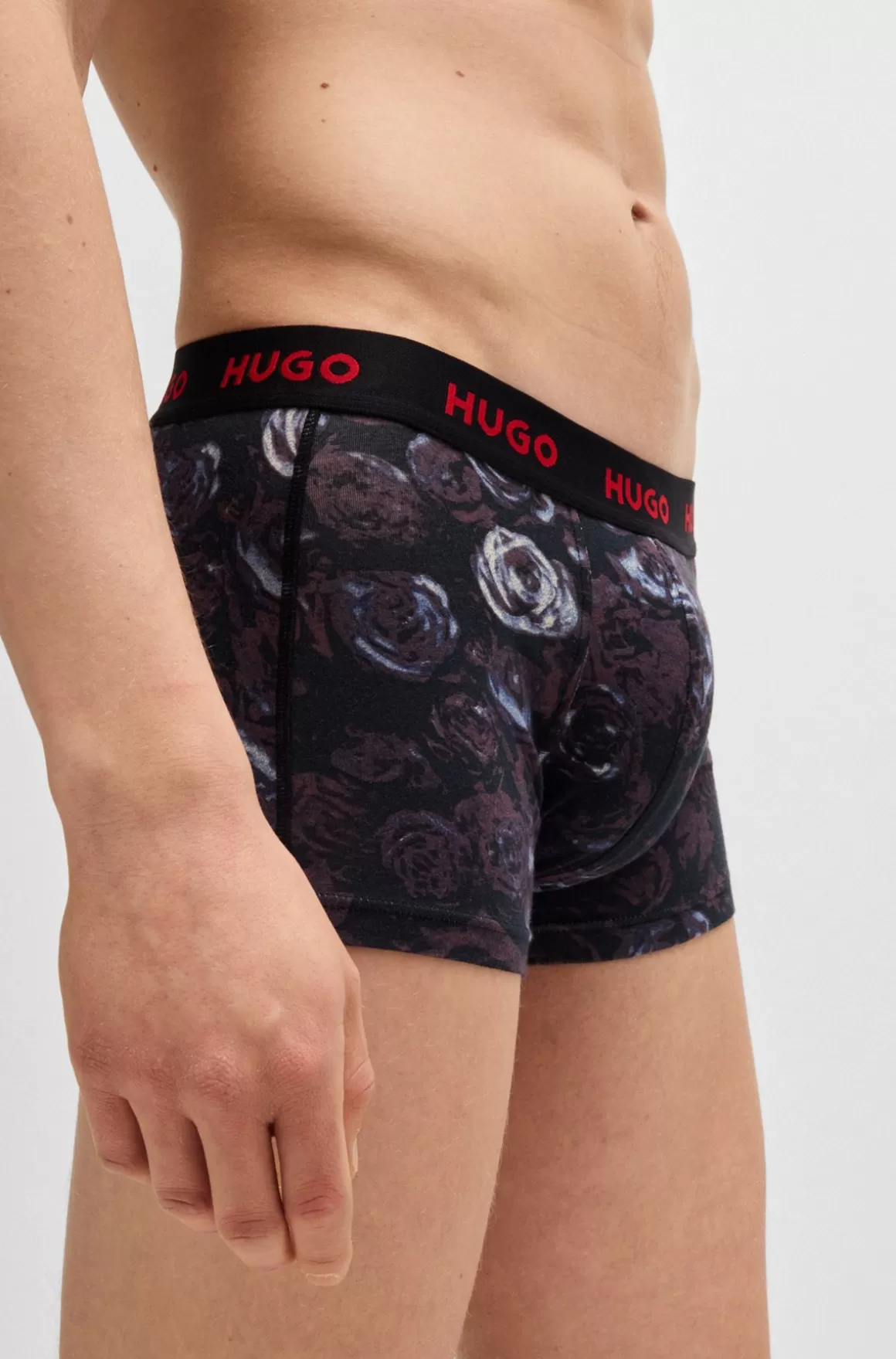 HUGO BOSS Pakke Med Tre Par Underbukser I Bomuld Med Stræk Og Linning Med Logo