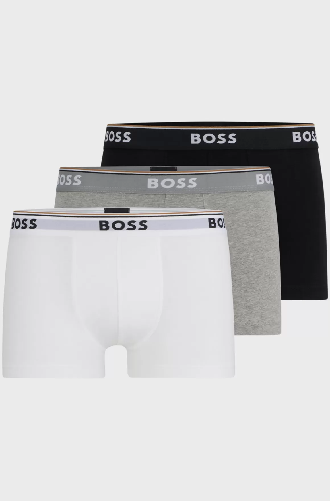 HUGO BOSS Pakke Med Tre Par Underbukser I Bomuld Med Stræk Og Logolinning