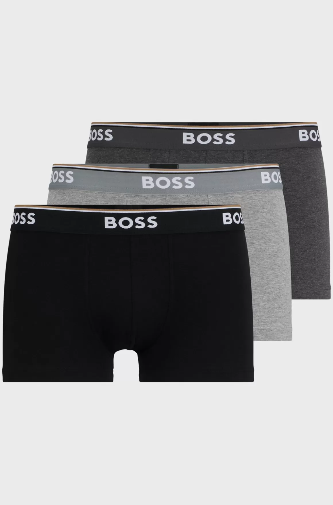 HUGO BOSS Pakke Med Tre Par Underbukser I Bomuld Med Stræk Og Logolinning