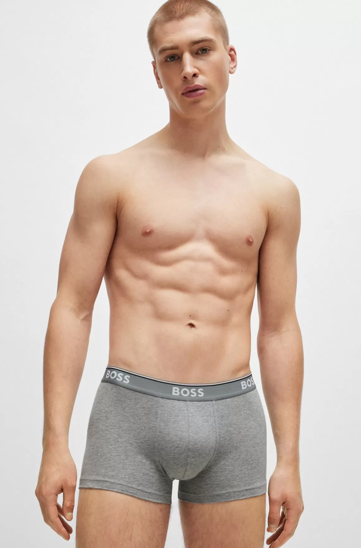 HUGO BOSS Pakke Med Tre Par Underbukser I Bomuld Med Stræk Og Logolinning