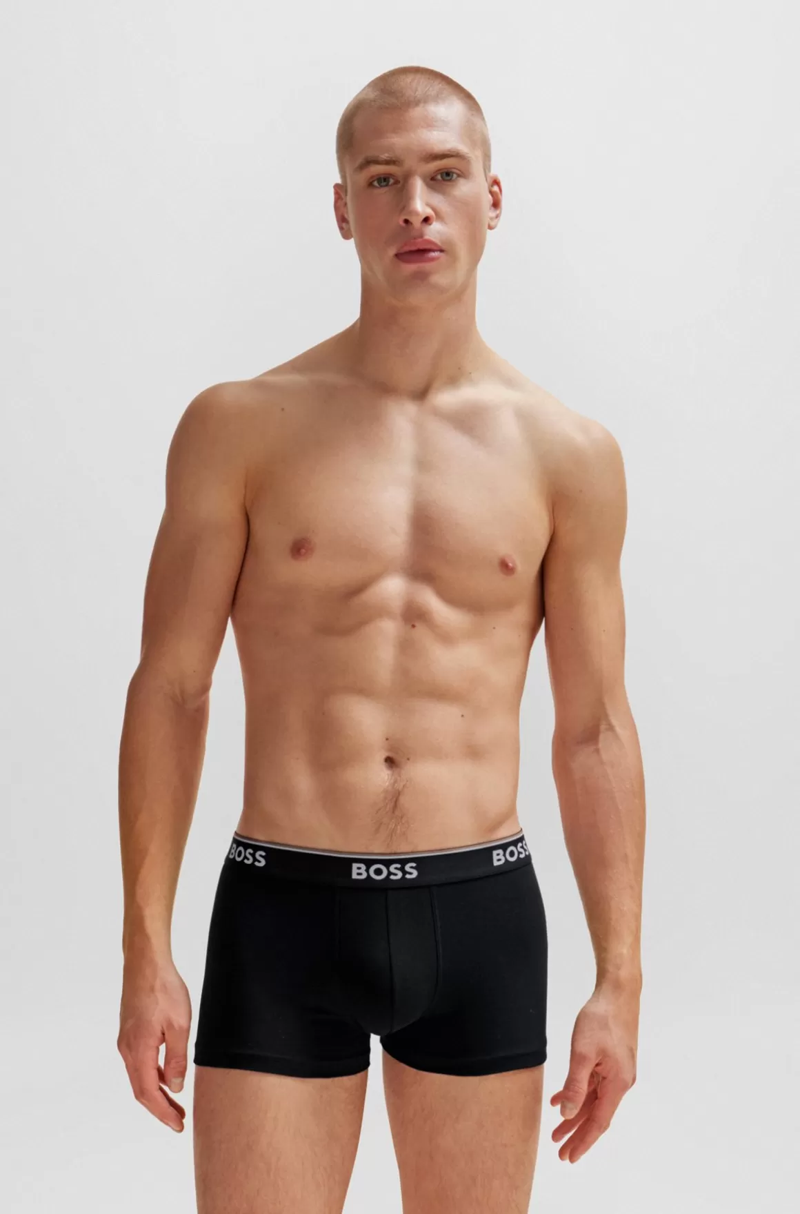 HUGO BOSS Pakke Med Tre Par Underbukser I Bomuld Med Stræk Og Logolinning