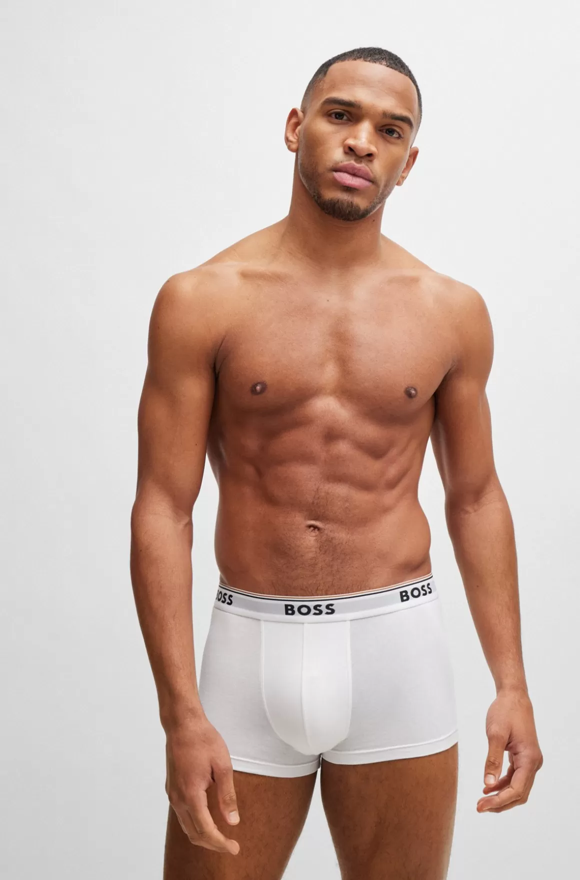 HUGO BOSS Pakke Med Tre Par Underbukser I Bomuld Med Stræk Og Logolinning