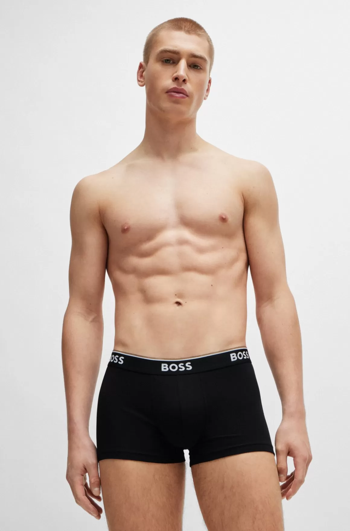 HUGO BOSS Pakke Med Tre Par Underbukser I Bomuld Med Stræk Og Logolinning