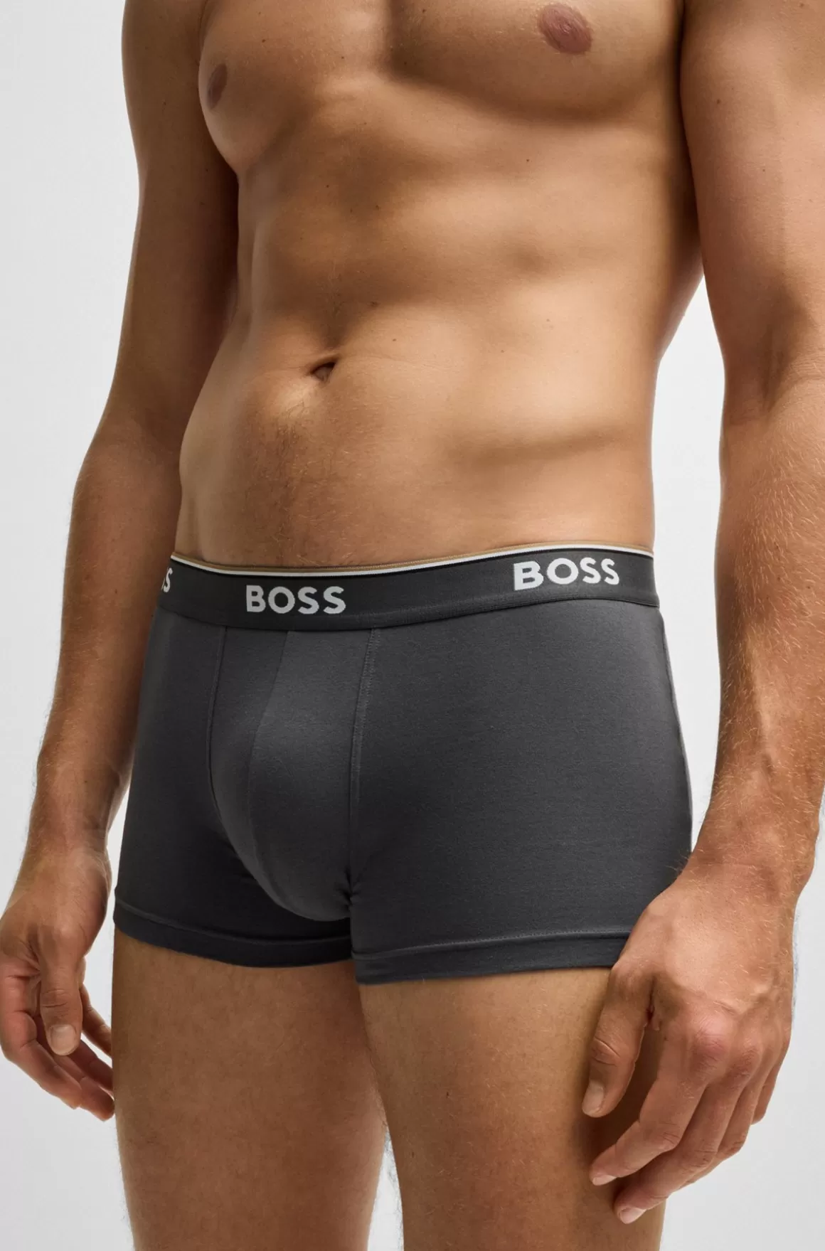 HUGO BOSS Pakke Med Tre Par Underbukser I Bomuld Med Stræk Og Logolinning
