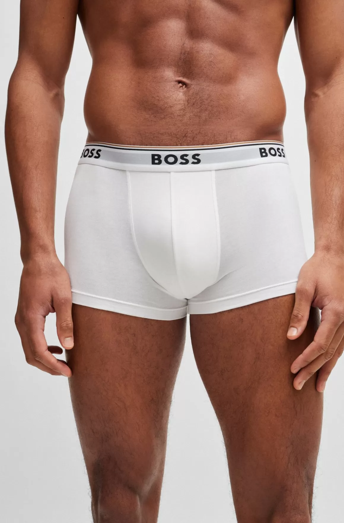 HUGO BOSS Pakke Med Tre Par Underbukser I Bomuld Med Stræk Og Logolinning