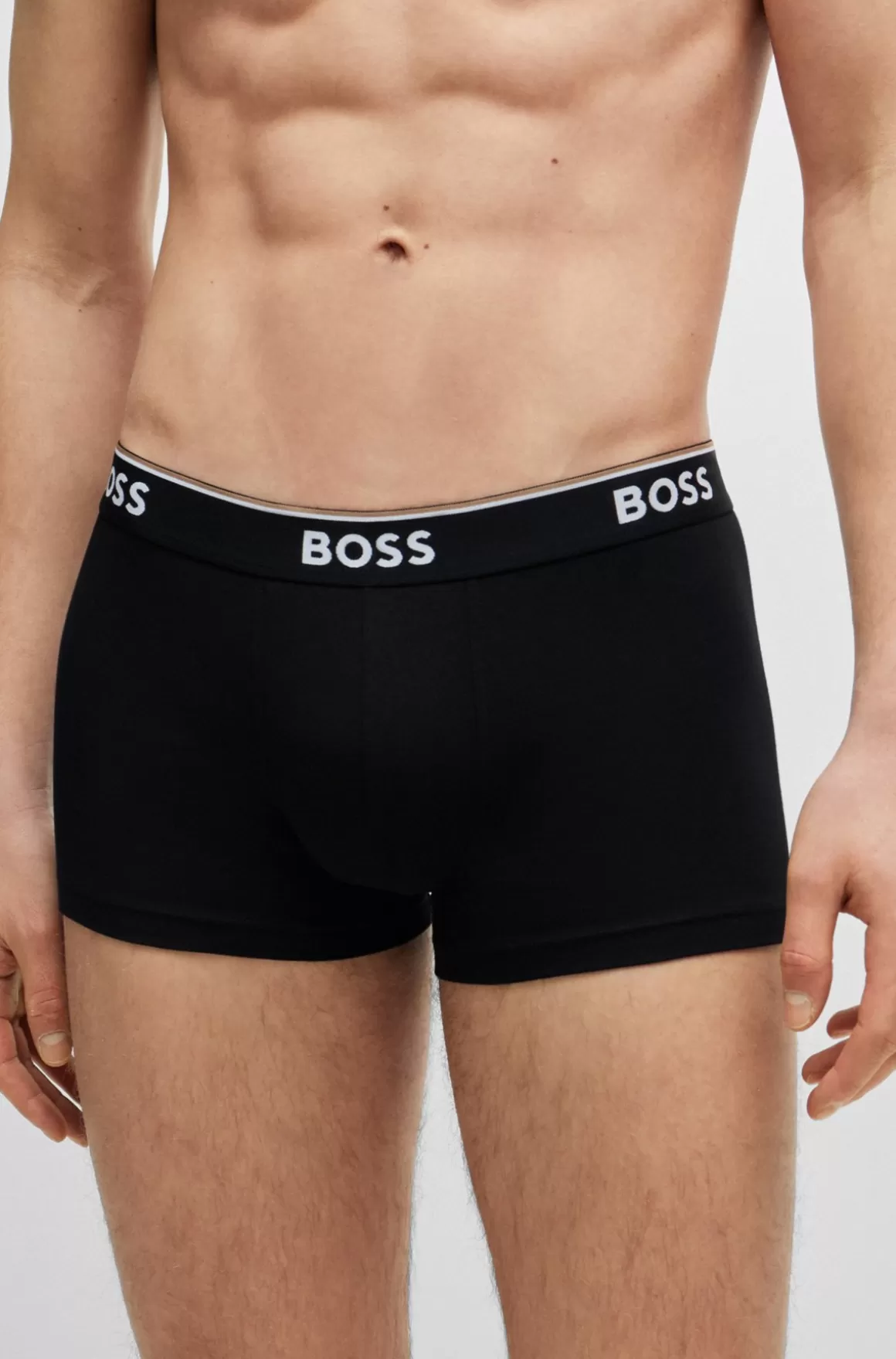 HUGO BOSS Pakke Med Tre Par Underbukser I Bomuld Med Stræk Og Logolinning