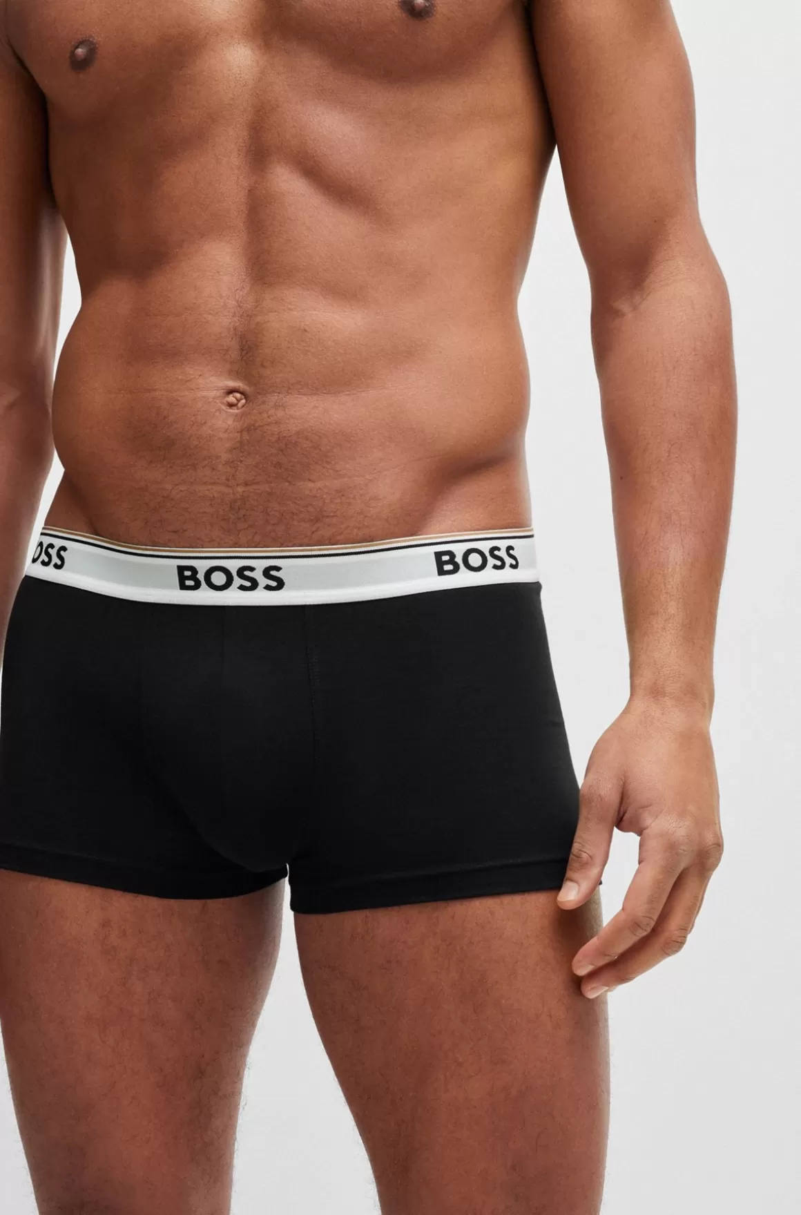 HUGO BOSS Pakke Med Tre Par Underbukser I Bomuld Med Stræk Og Logolinning