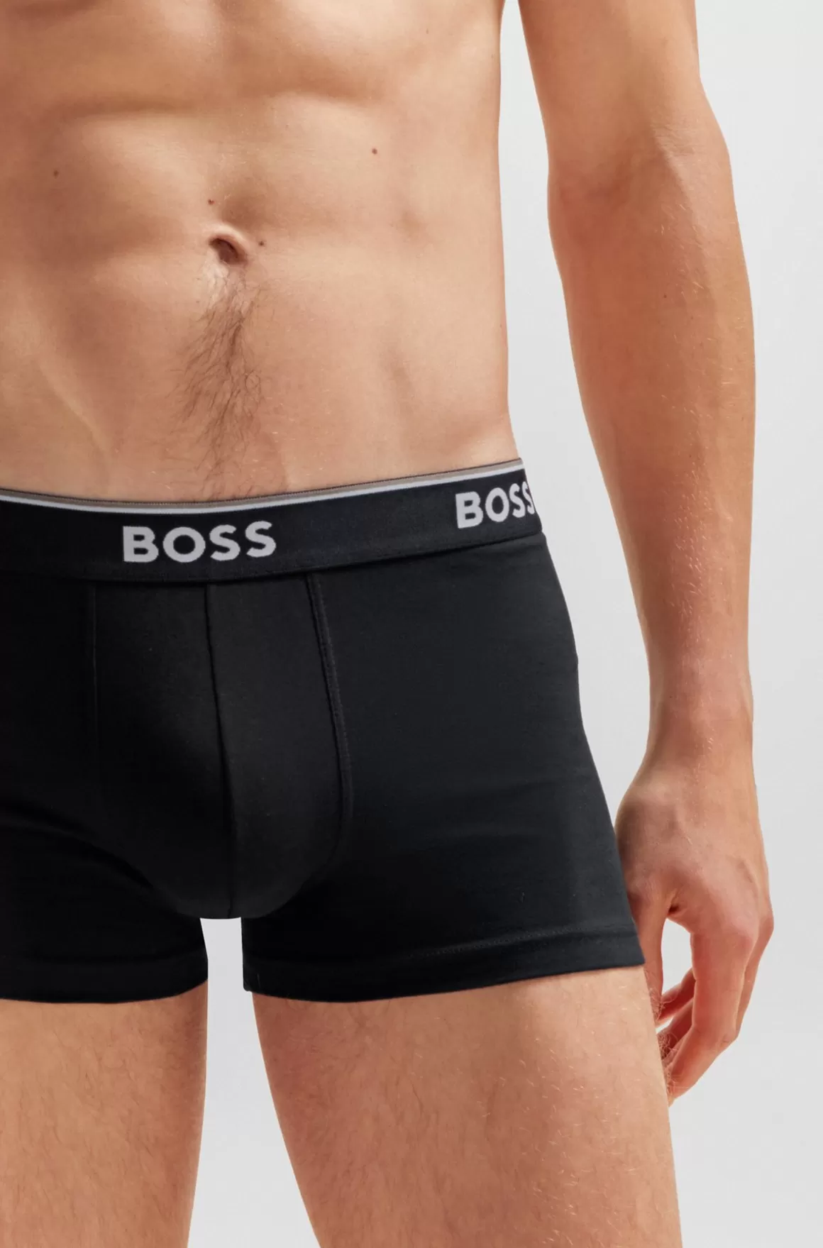 HUGO BOSS Pakke Med Tre Par Underbukser I Bomuld Med Stræk Og Logolinning