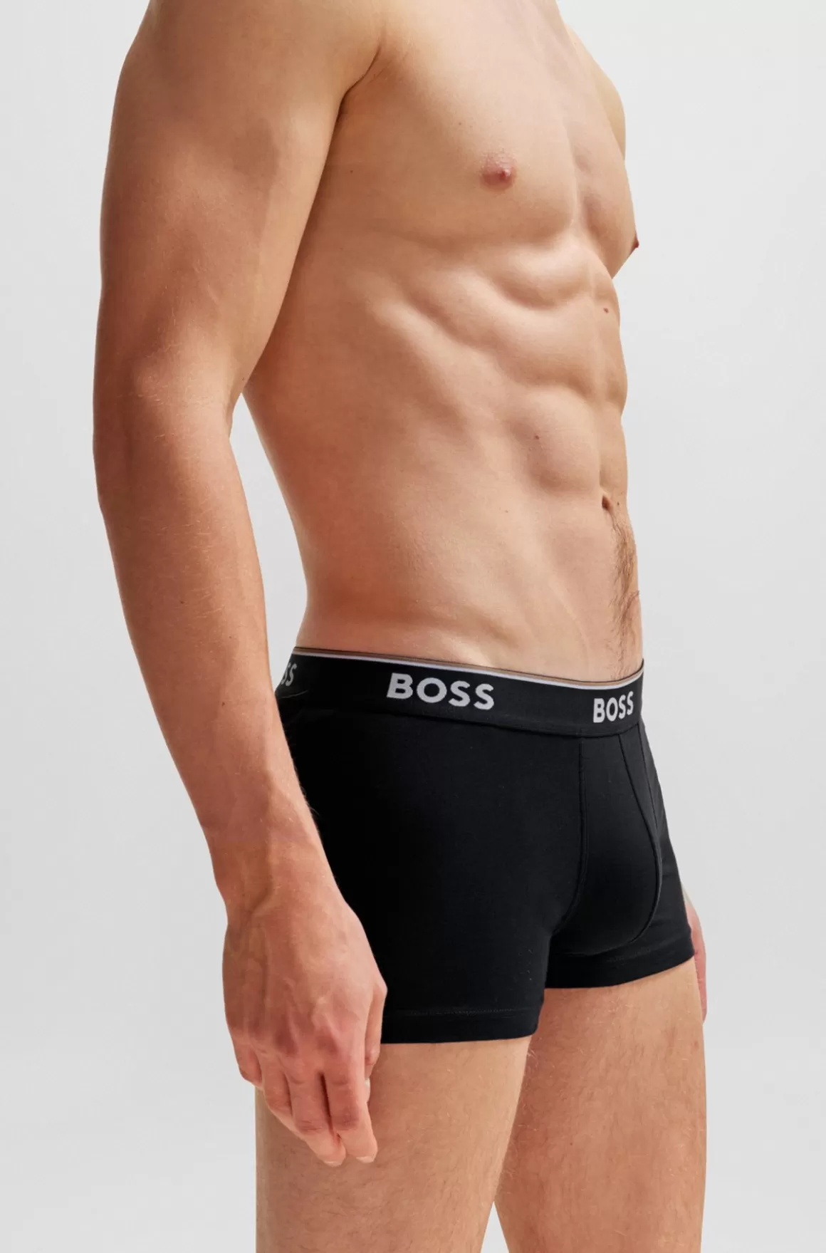 HUGO BOSS Pakke Med Tre Par Underbukser I Bomuld Med Stræk Og Logolinning