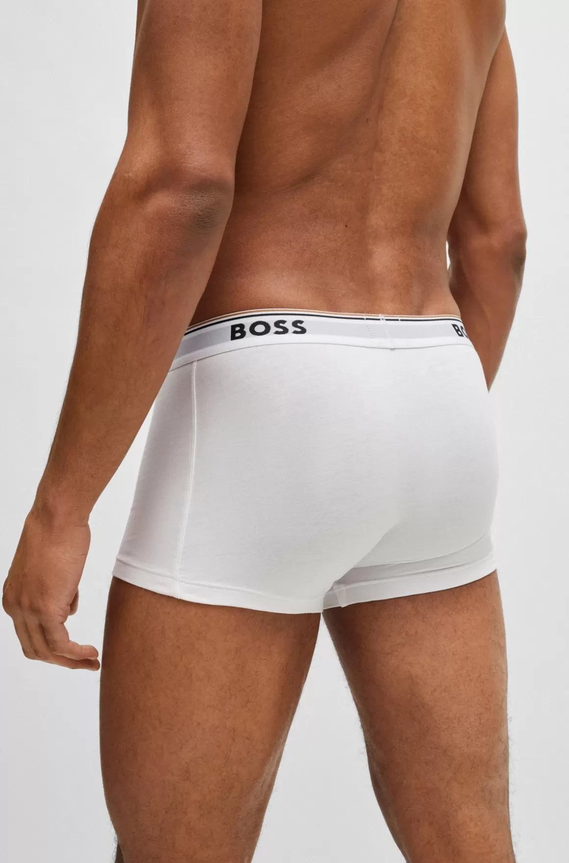HUGO BOSS Pakke Med Tre Par Underbukser I Bomuld Med Stræk Og Logolinning