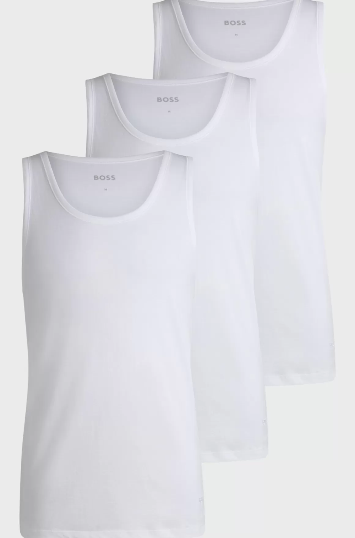 HUGO BOSS Pakke Med Tre Undertrøjeveste I Bomuld Med Broderede Logoer