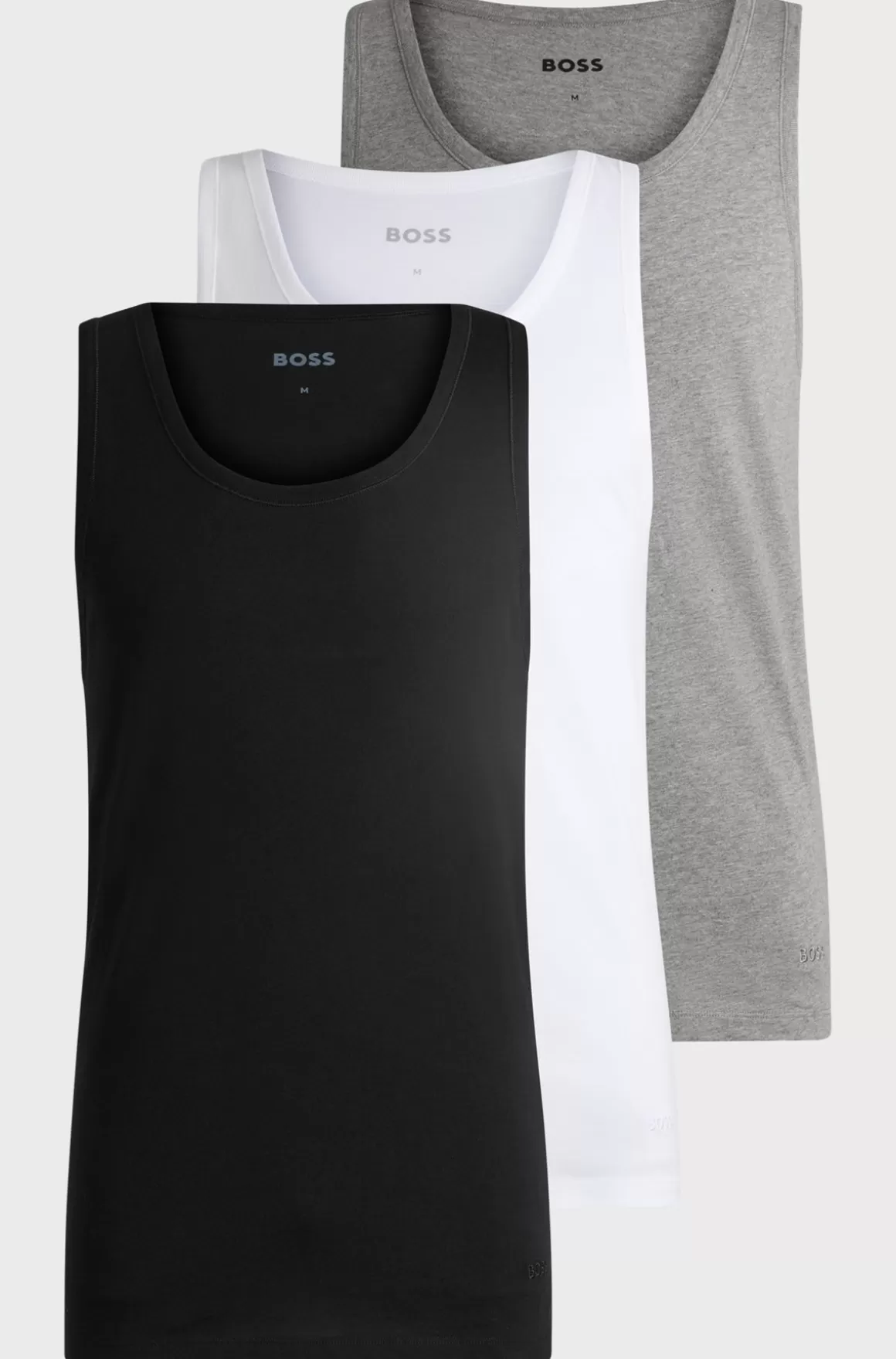HUGO BOSS Pakke Med Tre Undertrøjeveste I Bomuld Med Broderede Logoer