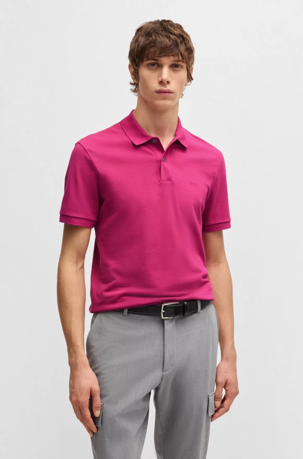 HUGO BOSS Pallas Poloshirt Med Regular Fit I Bomuld Med Broderet Logo