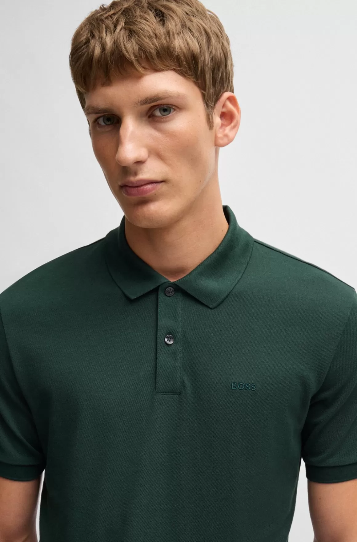 HUGO BOSS Pallas Poloshirt Med Regular Fit I Bomuld Med Broderet Logo